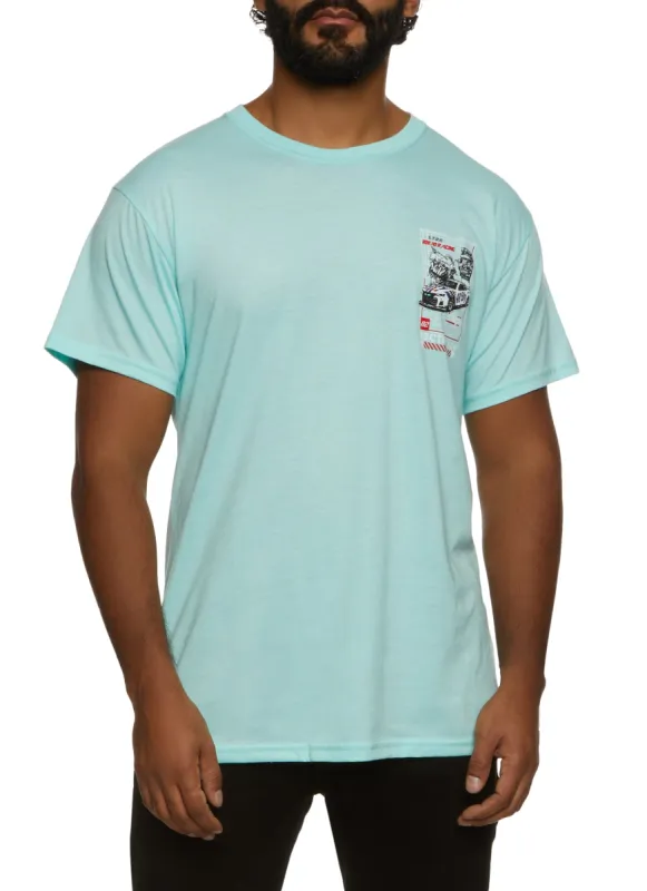 Mens Tokyo Racing Back Graphic Tee sold by Rainbow