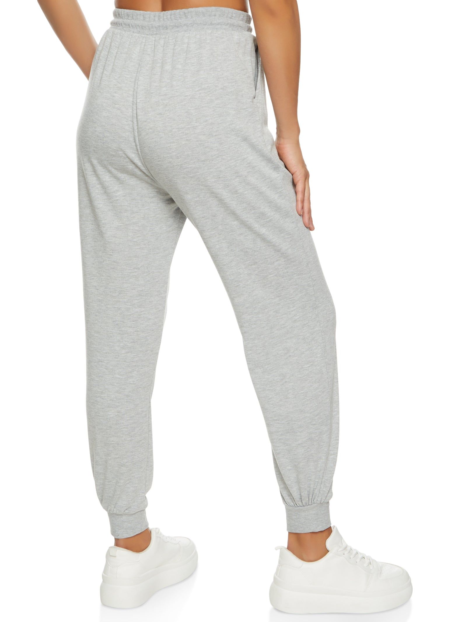 Solid French Terry Drawstring Joggers sold by Rainbow product image thumbnail 2