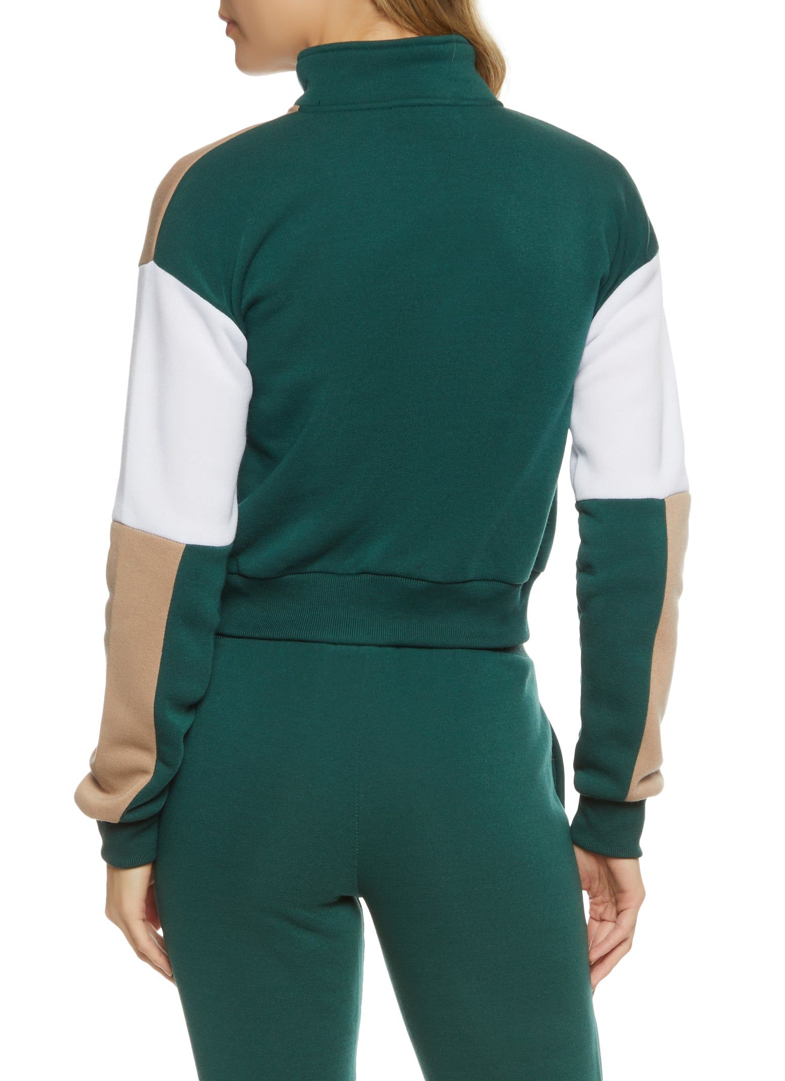 Color Block Zip Neck Sweatshirt sold by Rainbow product image thumbnail 3