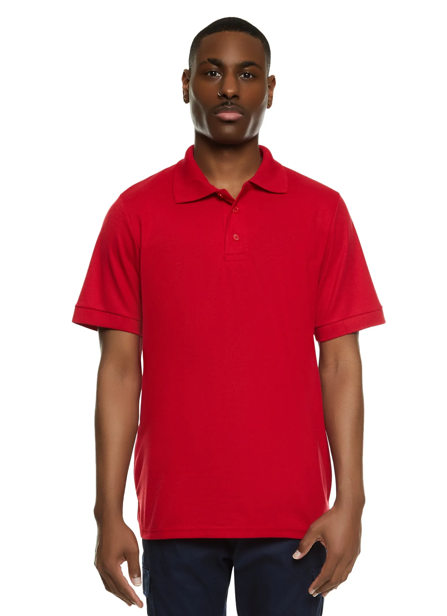 Mens Short Sleeve Pique Polo Shirt sold by Rainbow