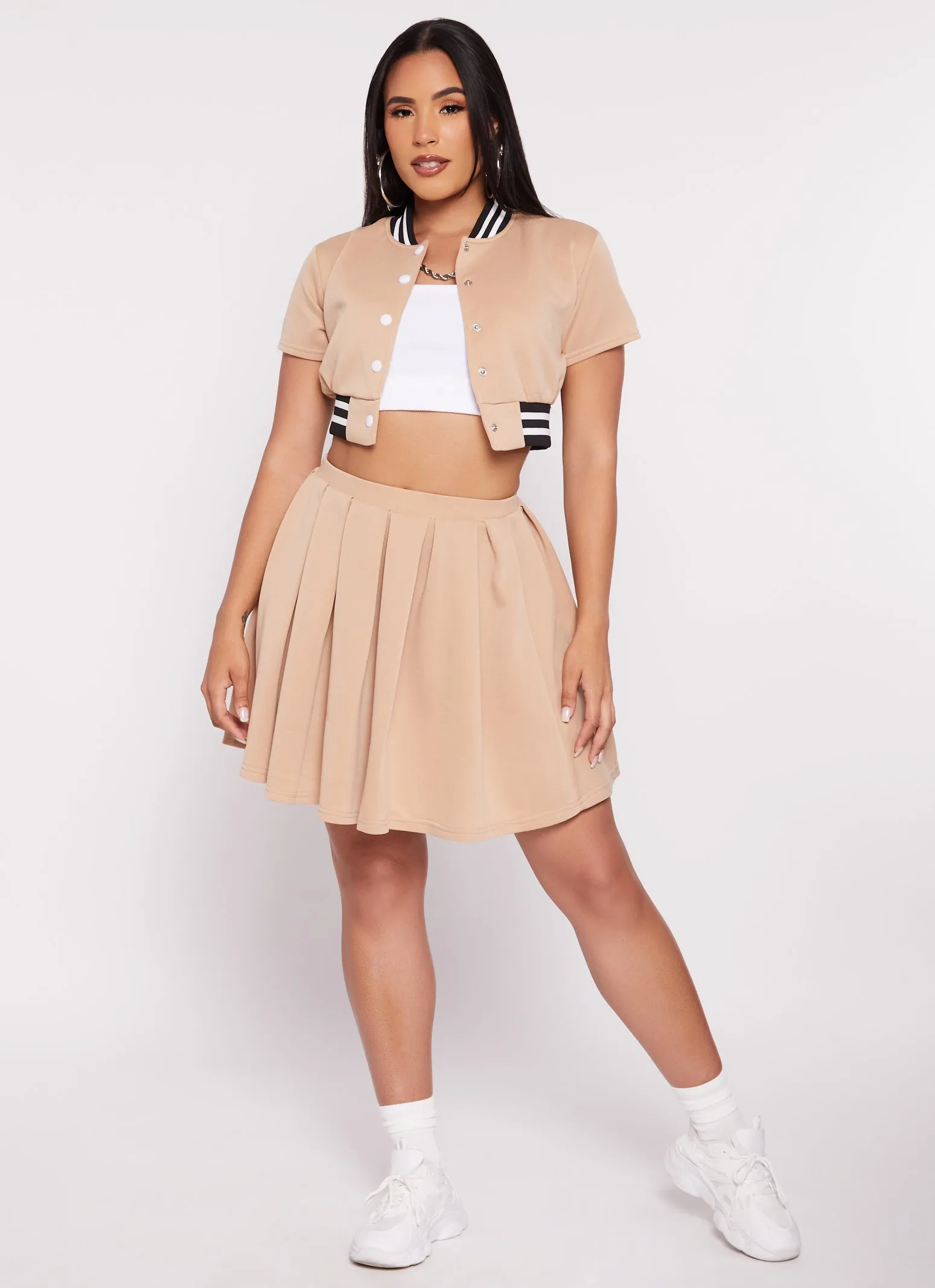 Daisy Short Sleeve Cropped Bomber Jacket sold by Rainbow product image thumbnail 2