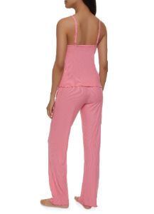 Ribbed Lettuce Edge Pajama Cami and Pants sold by Rainbow