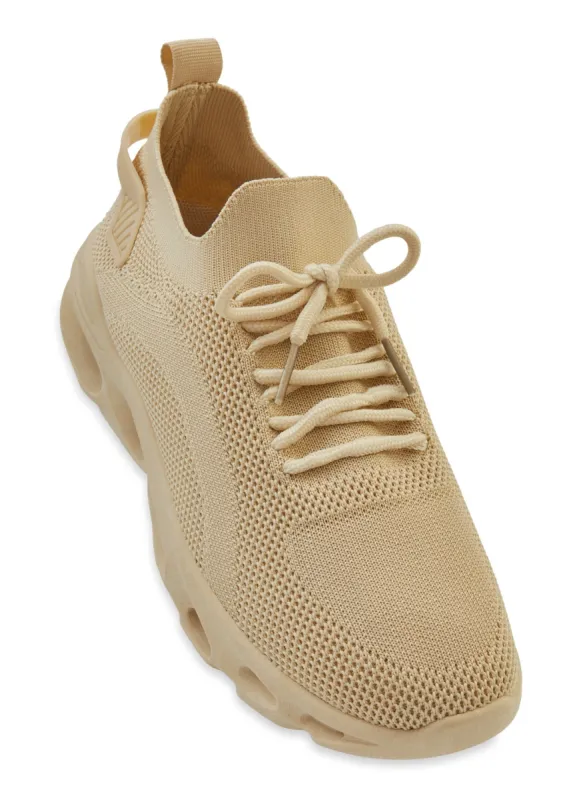 Cut Out Sole Lace Up Sneakers sold by Rainbow
