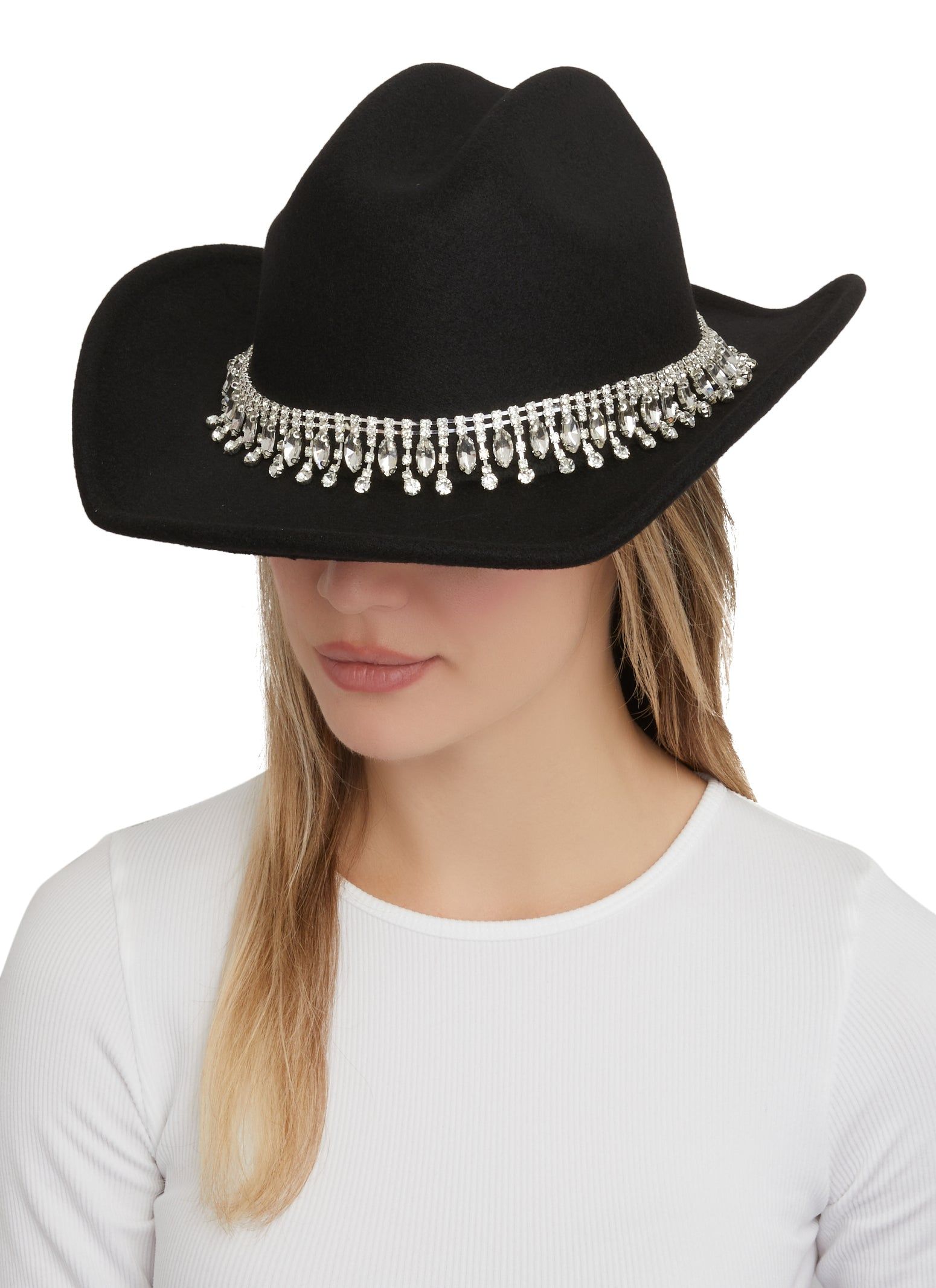 Rhinestone Trim Cowboy Hat sold by Rainbow