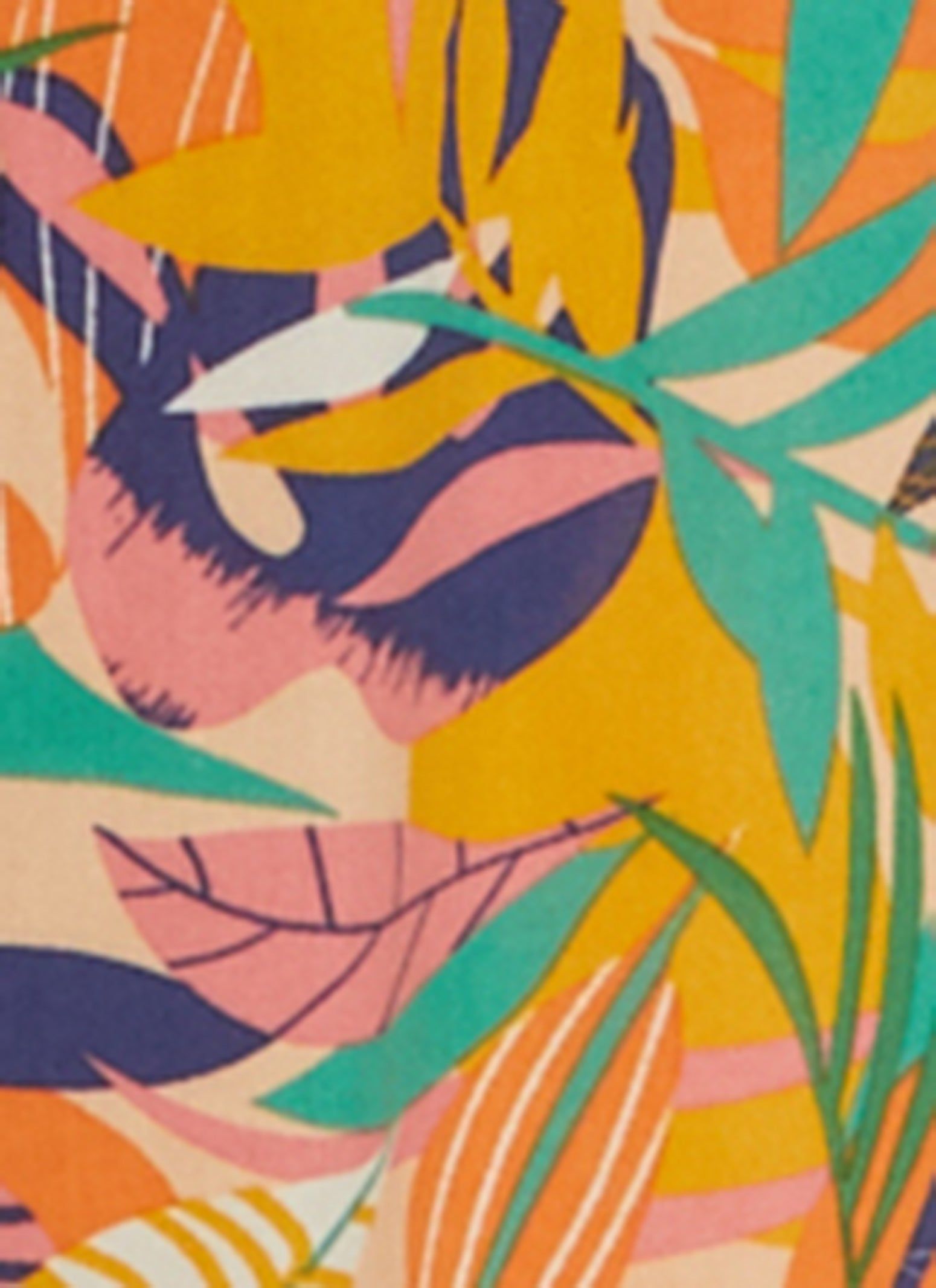 Tropical Print High Waist Wide Leg Pants sold by Rainbow product image thumbnail 3