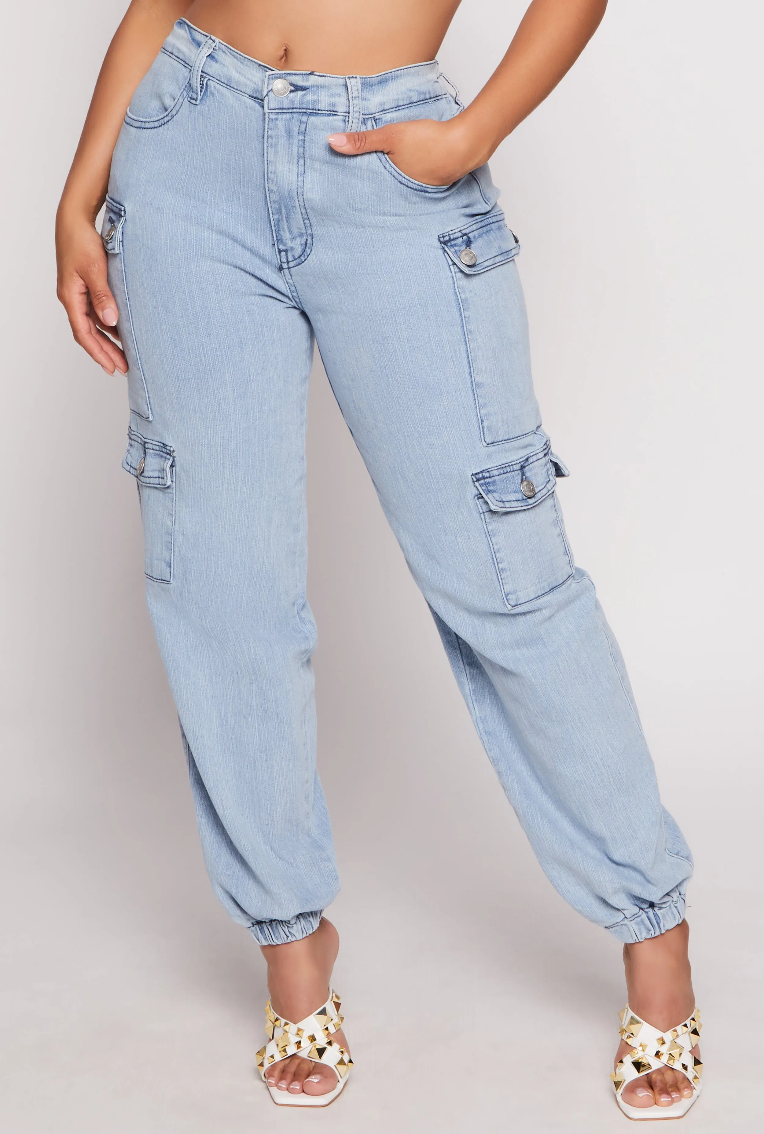 Almost Famous Cargo Denim Joggers sold by Rainbow product image thumbnail 2