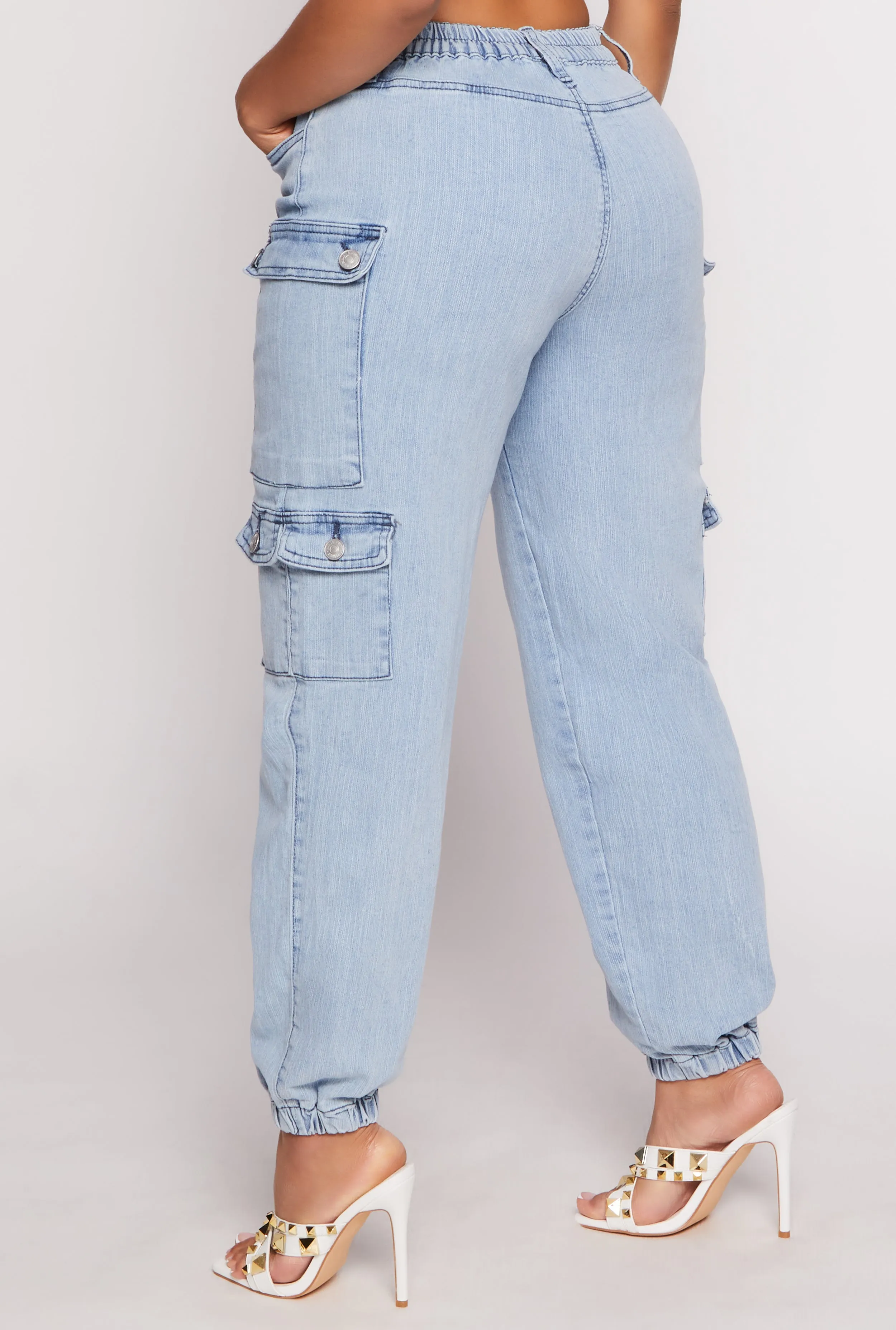 Almost Famous Cargo Denim Joggers sold by Rainbow product image thumbnail 3