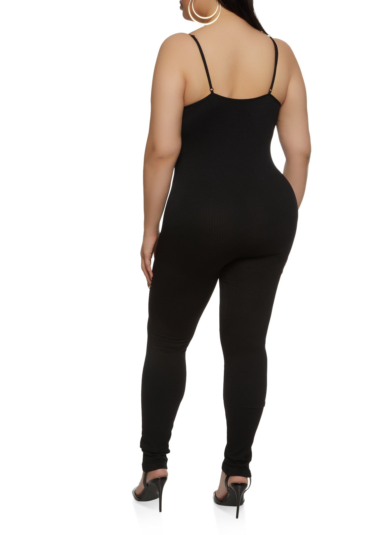 Plus Size Rib Knit Seamless Cami Catsuit sold by Rainbow product image thumbnail 2