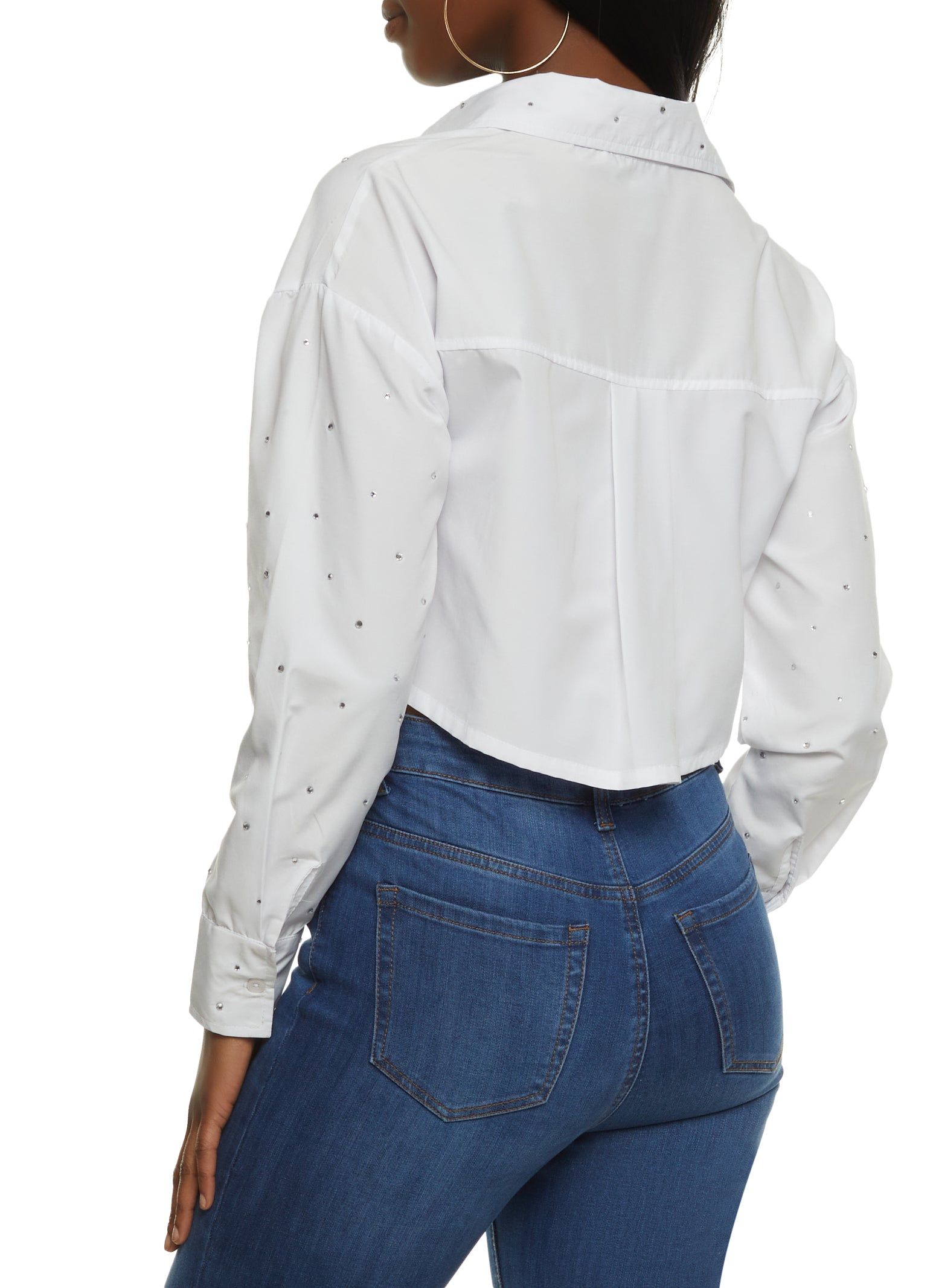 Rhinestone Studded Button Front Shirt sold by Rainbow product image thumbnail 2