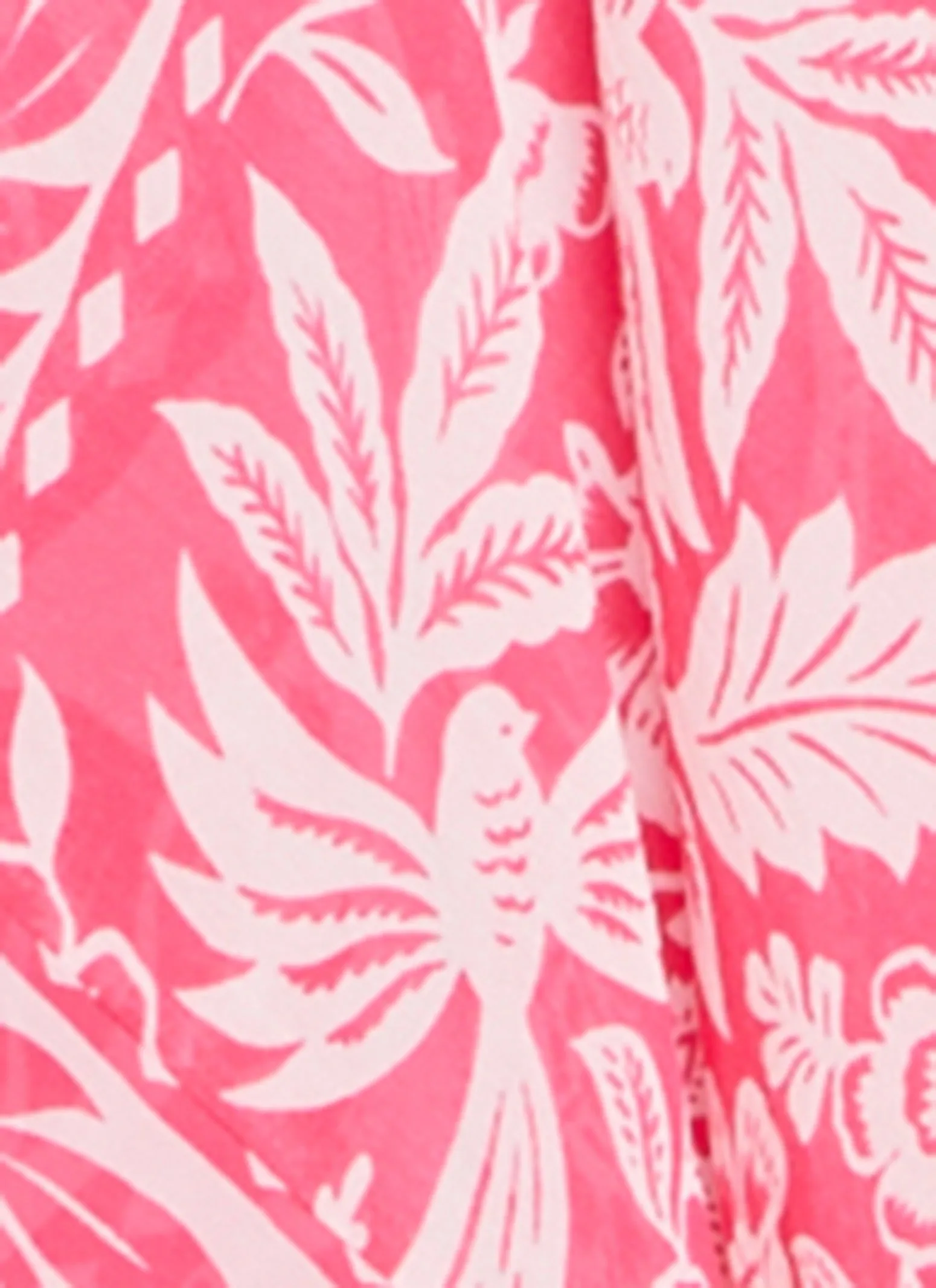 Plus Size Border Leaf Print Handkerchief Hem Dress with Necklace sold by Rainbow product image thumbnail 4