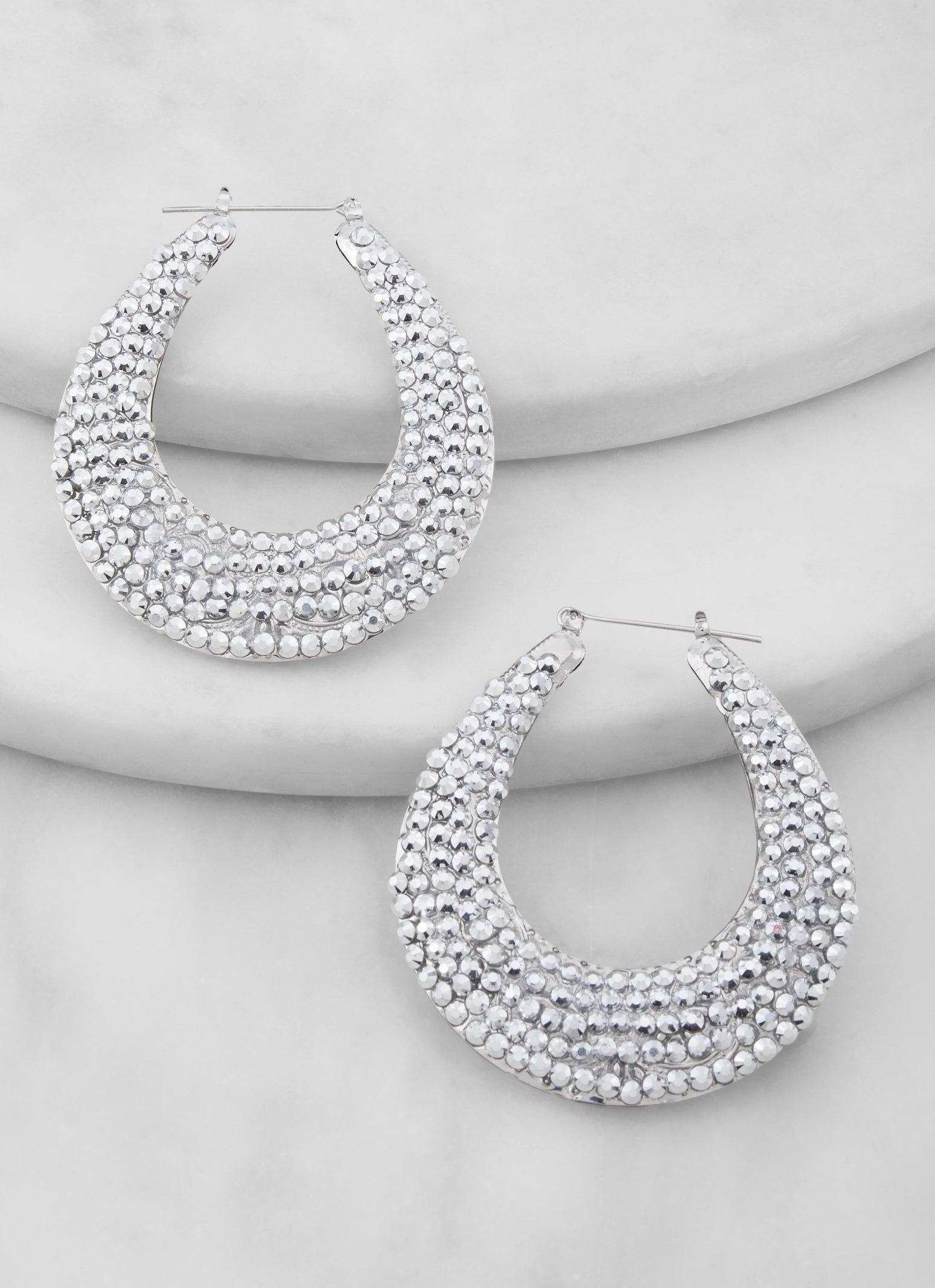 Crystal Rhinestone Wrapped Drop Earrings sold by Rainbow product image thumbnail 2