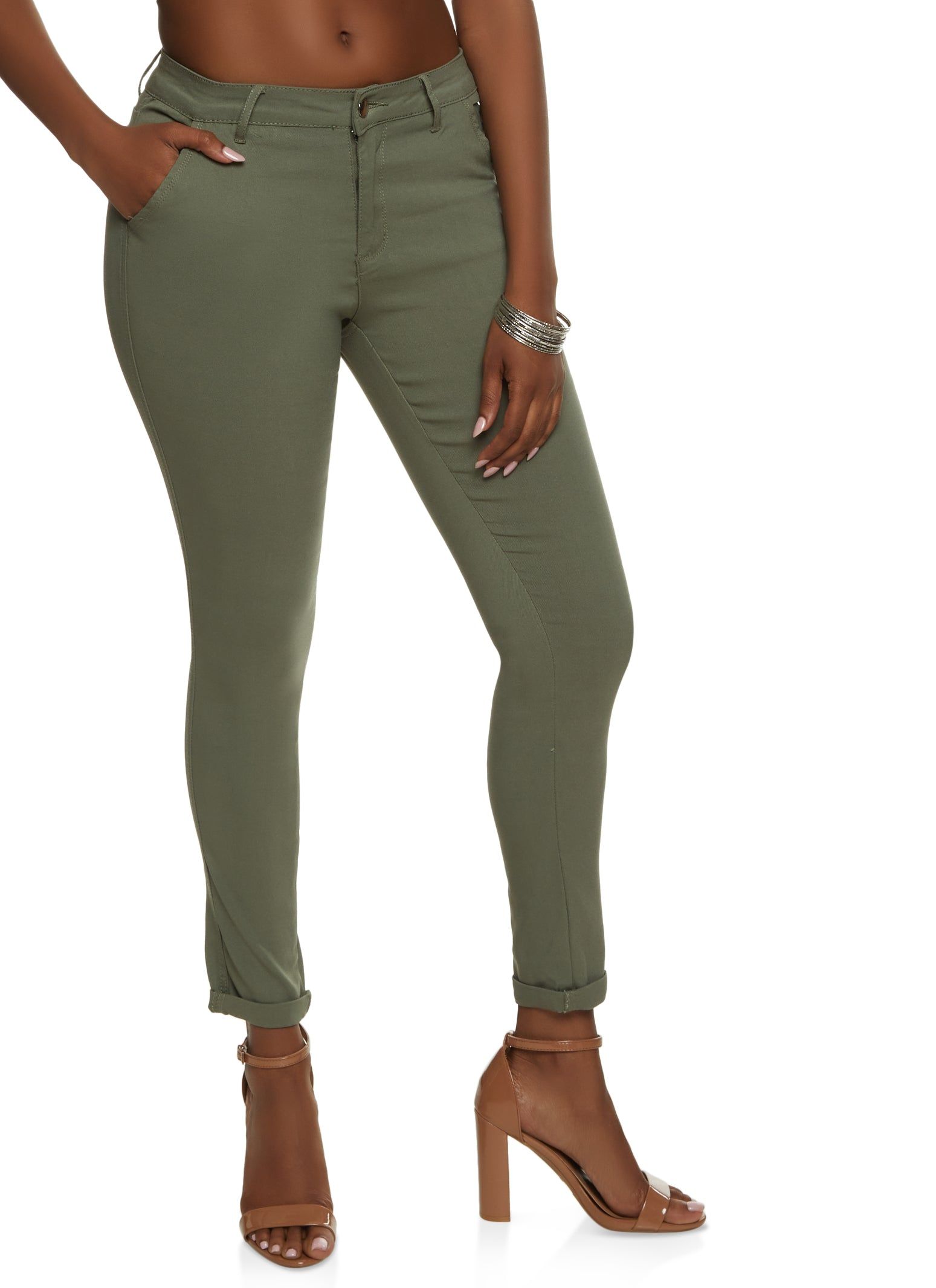 Rolled Cuff Hyperstretch Trousers sold by Rainbow