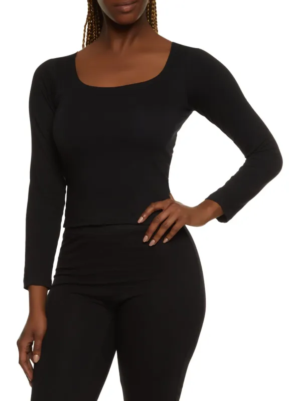 Scoop Neck Long Sleeve Tee sold by Rainbow
