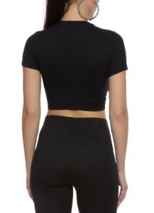 Embellished Trim Crop Top sold by Rainbow