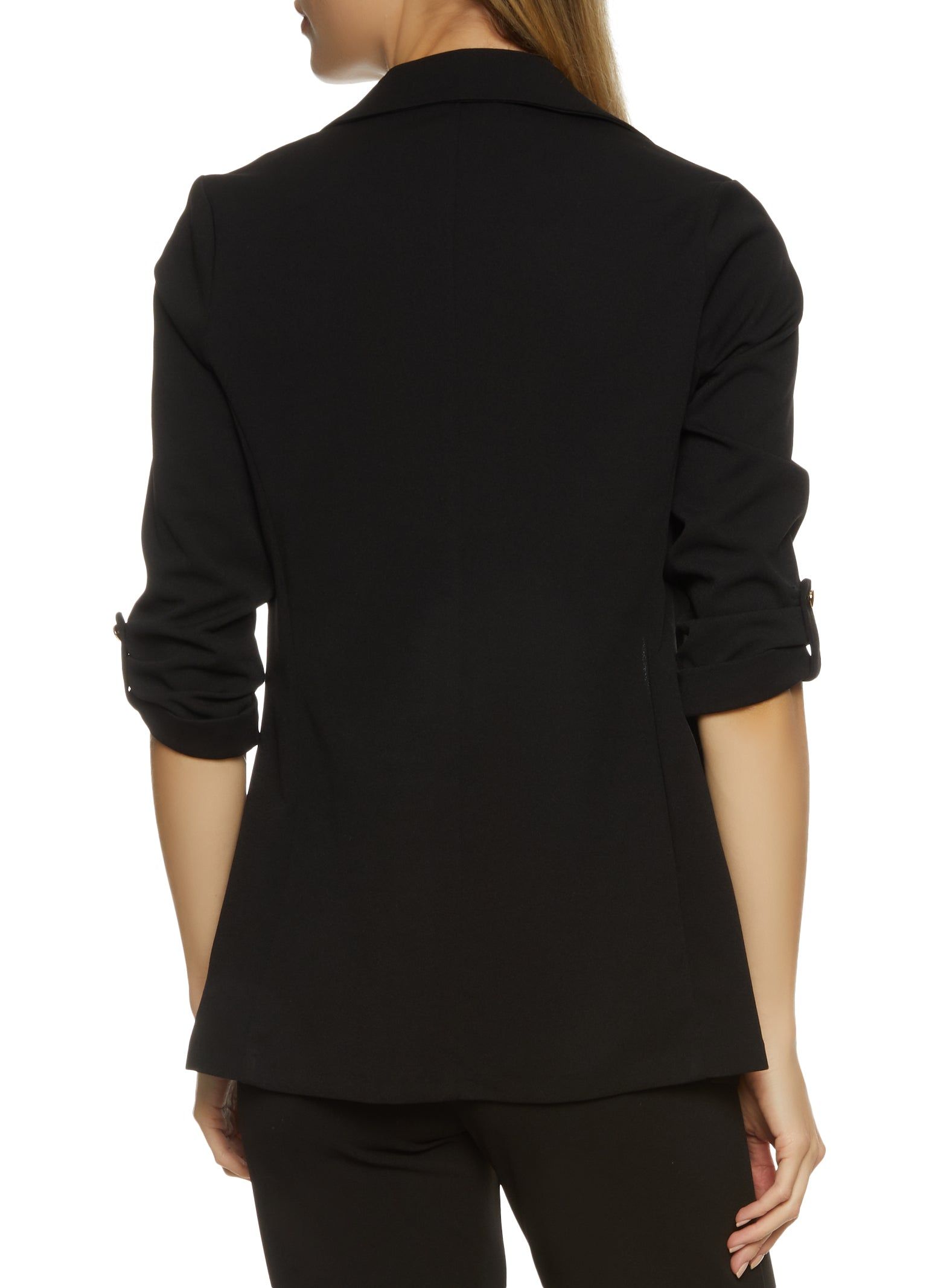 Crepe Knit Tabbed Sleeve Blazer sold by Rainbow product image thumbnail 3