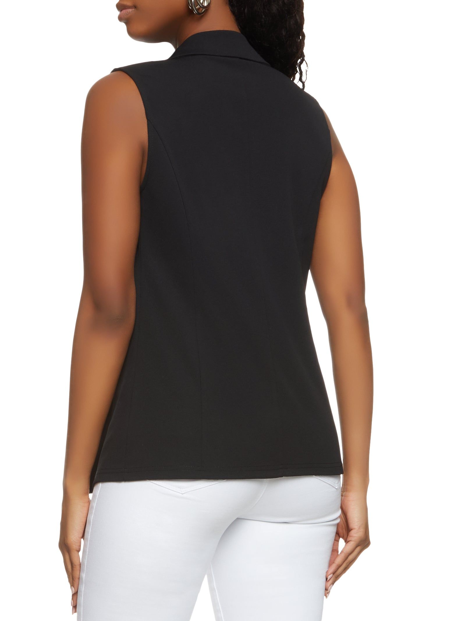 Crepe Knit Single Button Blazer Vest sold by Rainbow product image thumbnail 2