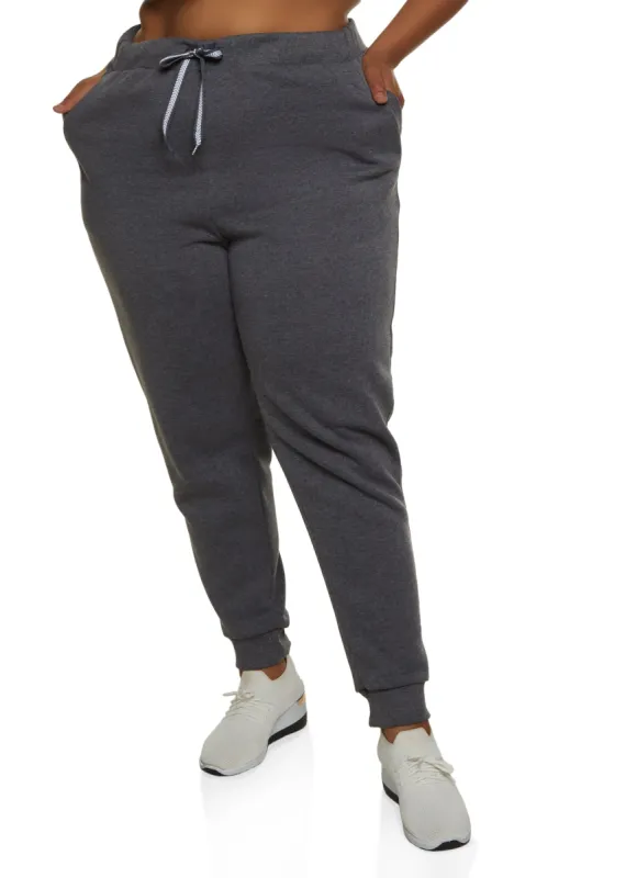 Plus Size Fleece Joggers sold by Rainbow