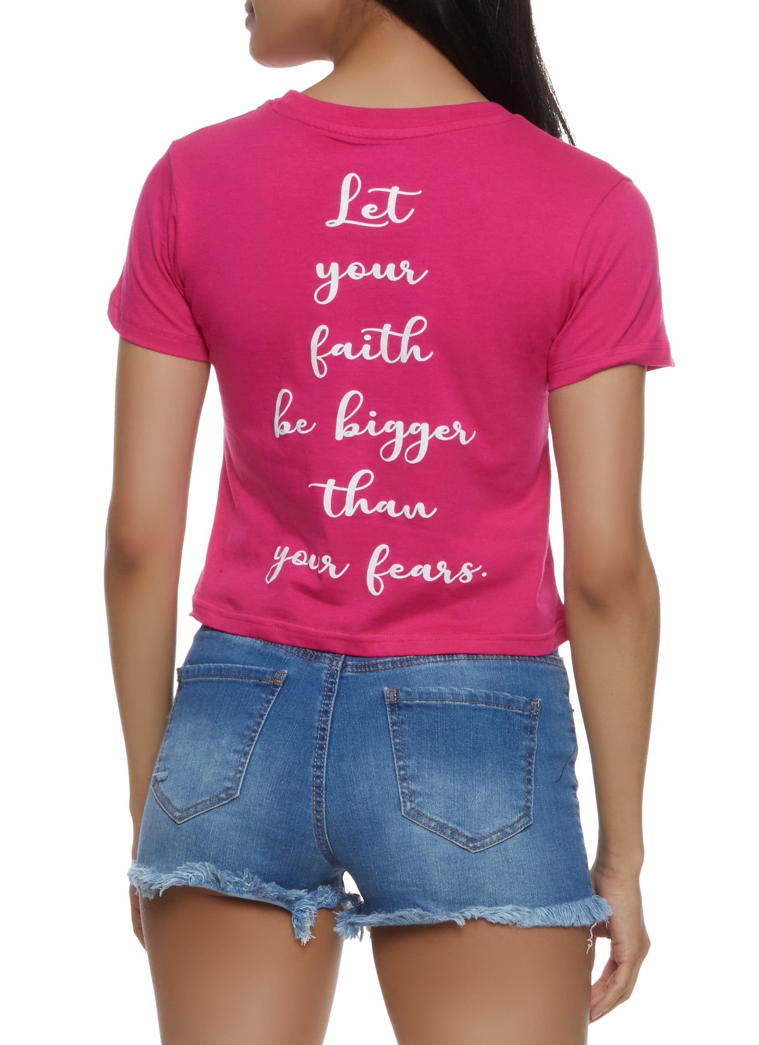 Faith Graphic Cropped Tee sold by Rainbow product image thumbnail 2