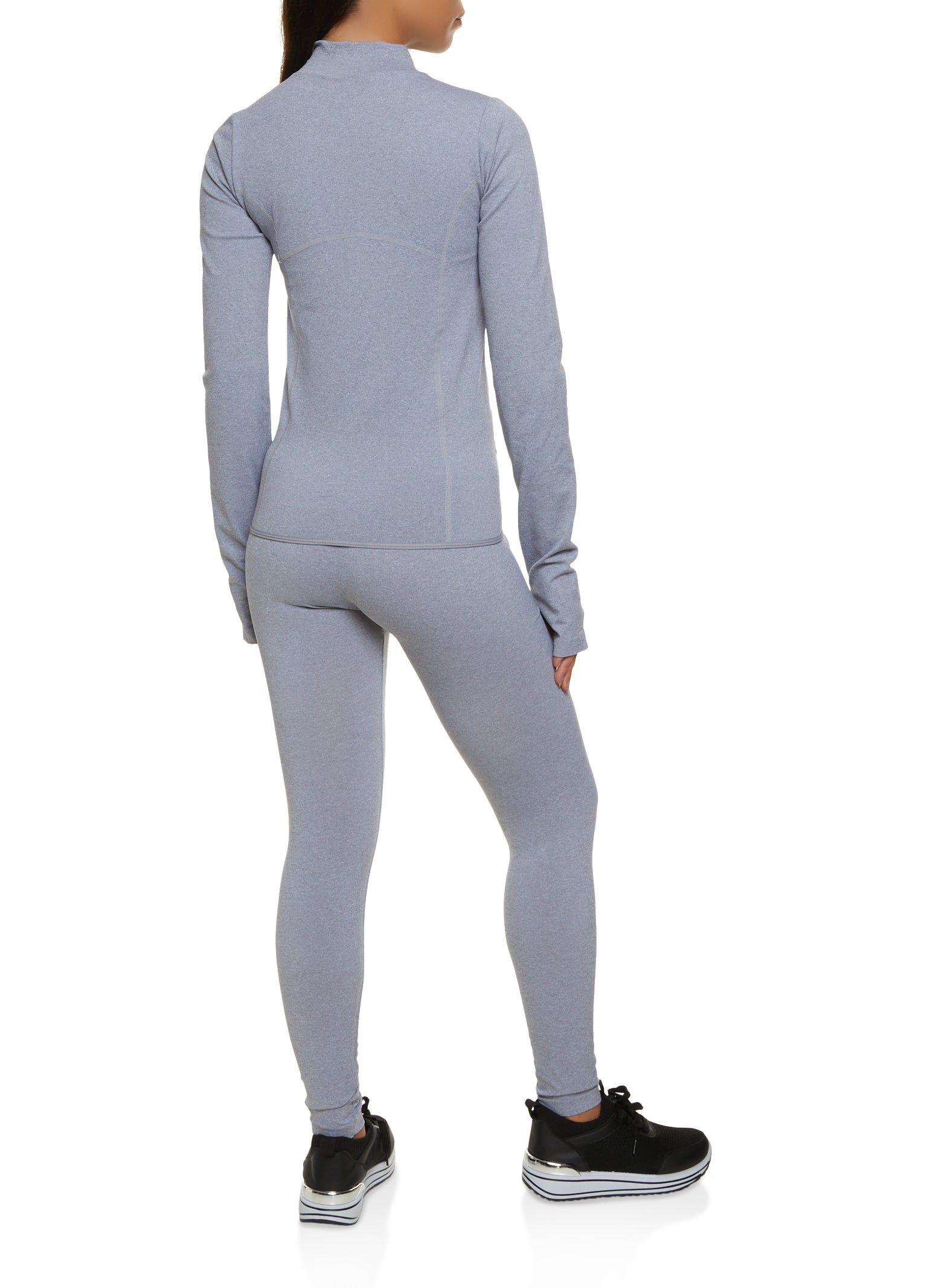 Seamless Solid Track Jacket and Leggings Set sold by Rainbow product image thumbnail 2