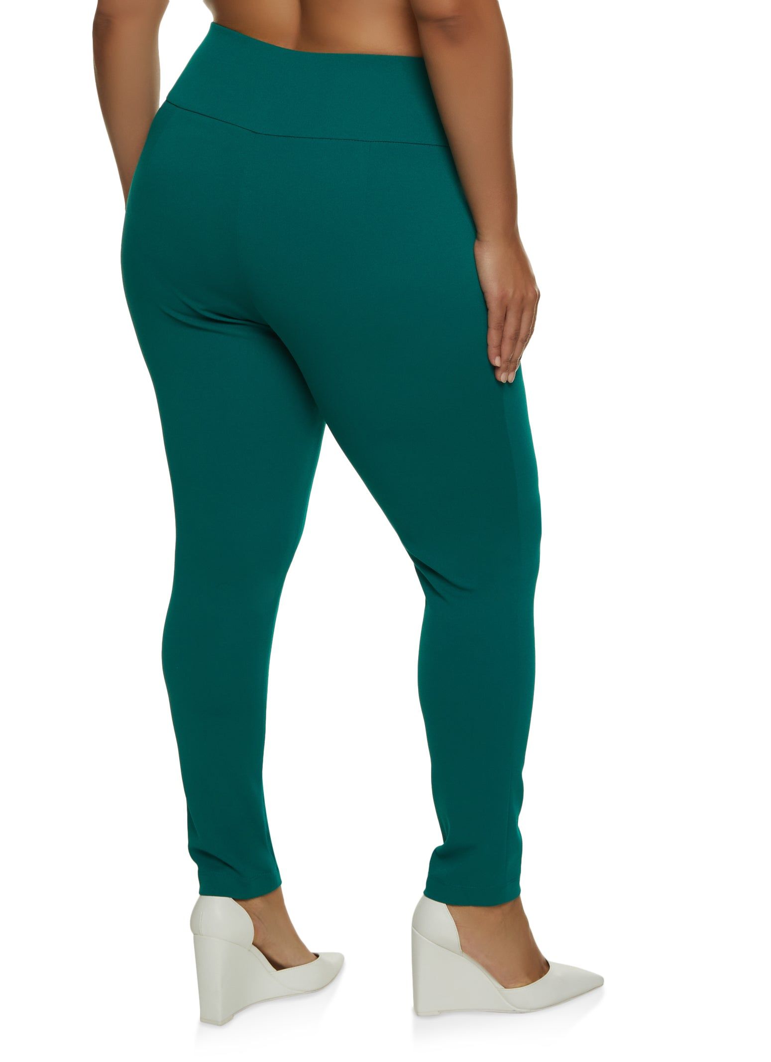 Plus Size Tie Waist Skinny Leg Dress Pants sold by Rainbow product image thumbnail 2