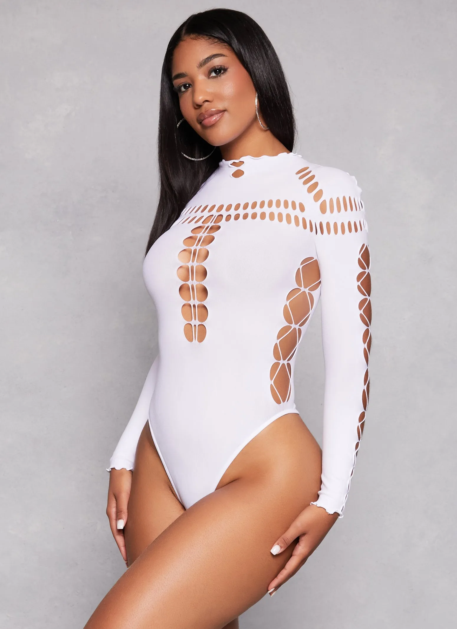 Laser Cut Seamless Bodysuit sold by Rainbow