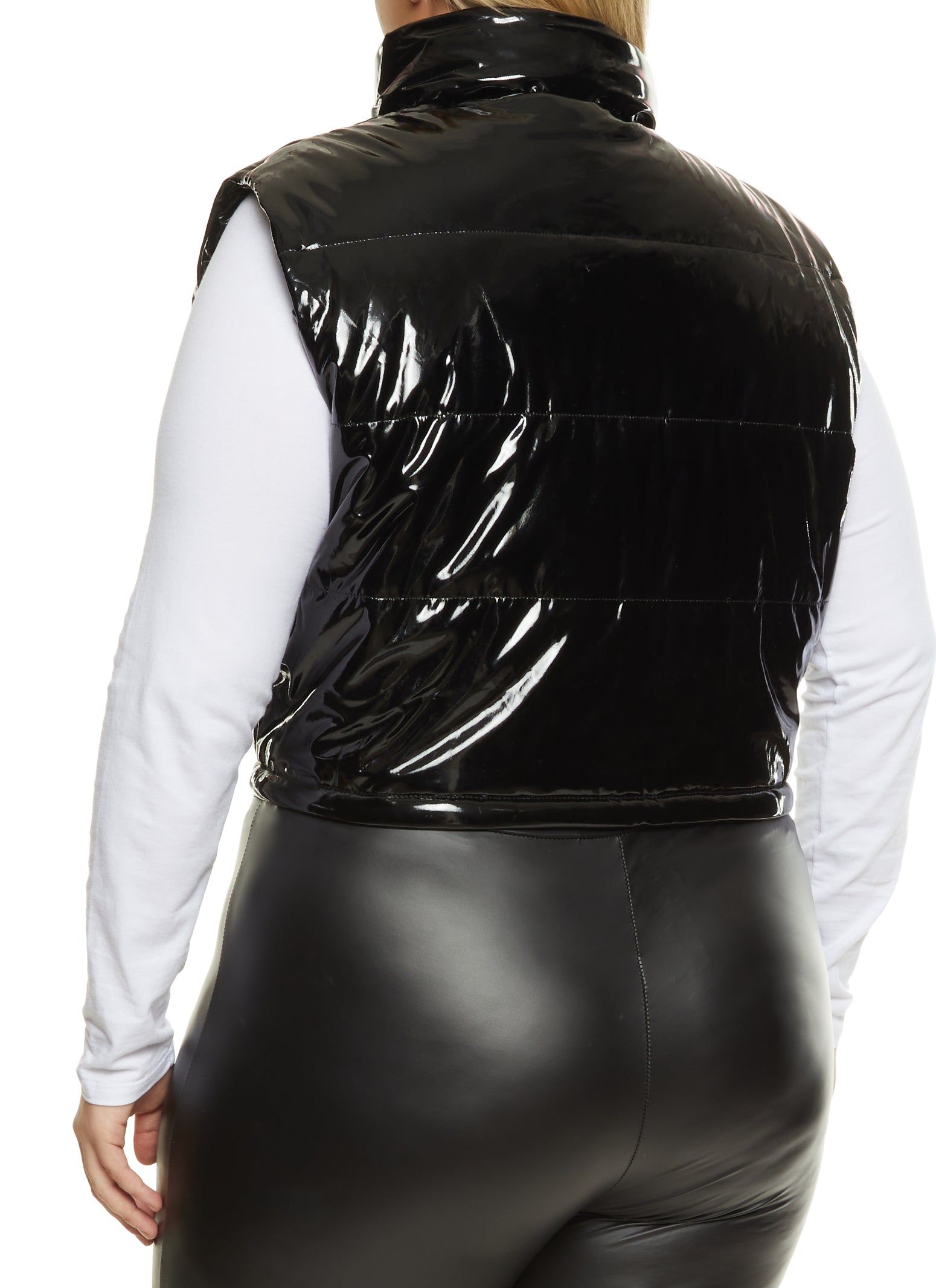 Plus Size Faux Patent Leather Vest sold by Rainbow product image thumbnail 2