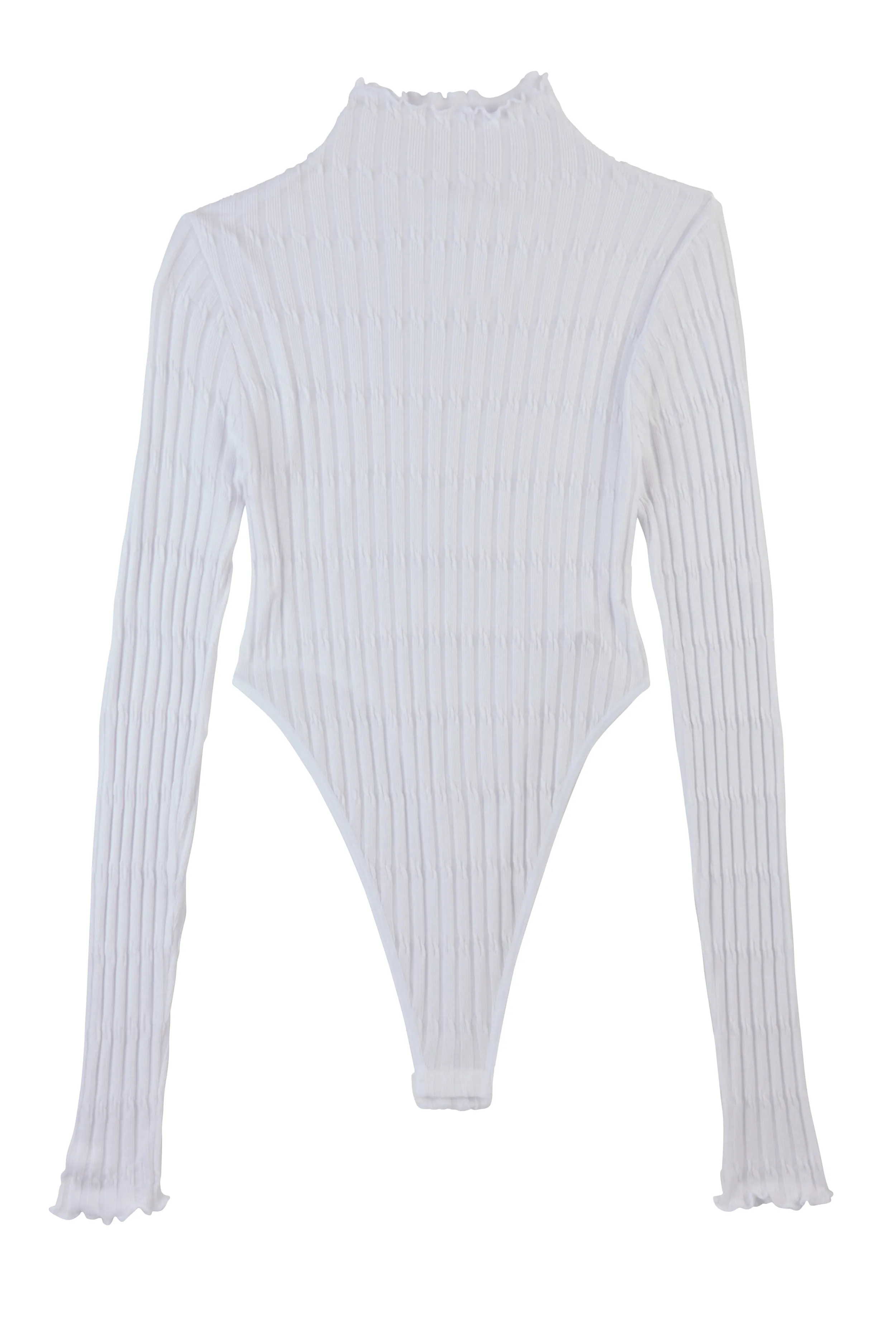 Seamless Cable Knit High Cut Bodysuit sold by Rainbow product image thumbnail 5