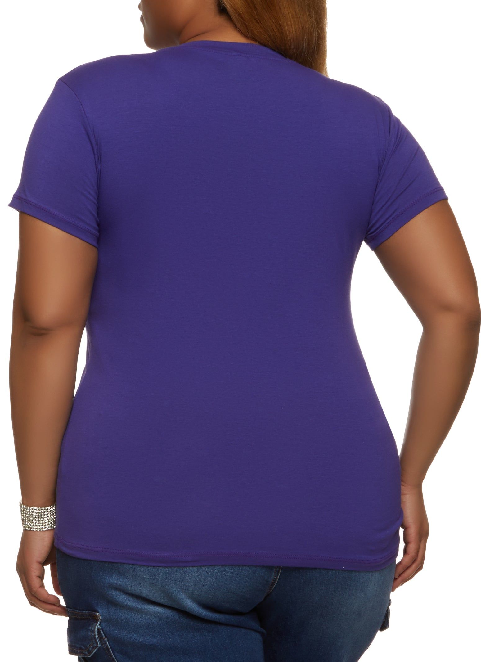 Plus Size Short Sleeve Crew Neck Tee sold by Rainbow product image thumbnail 2