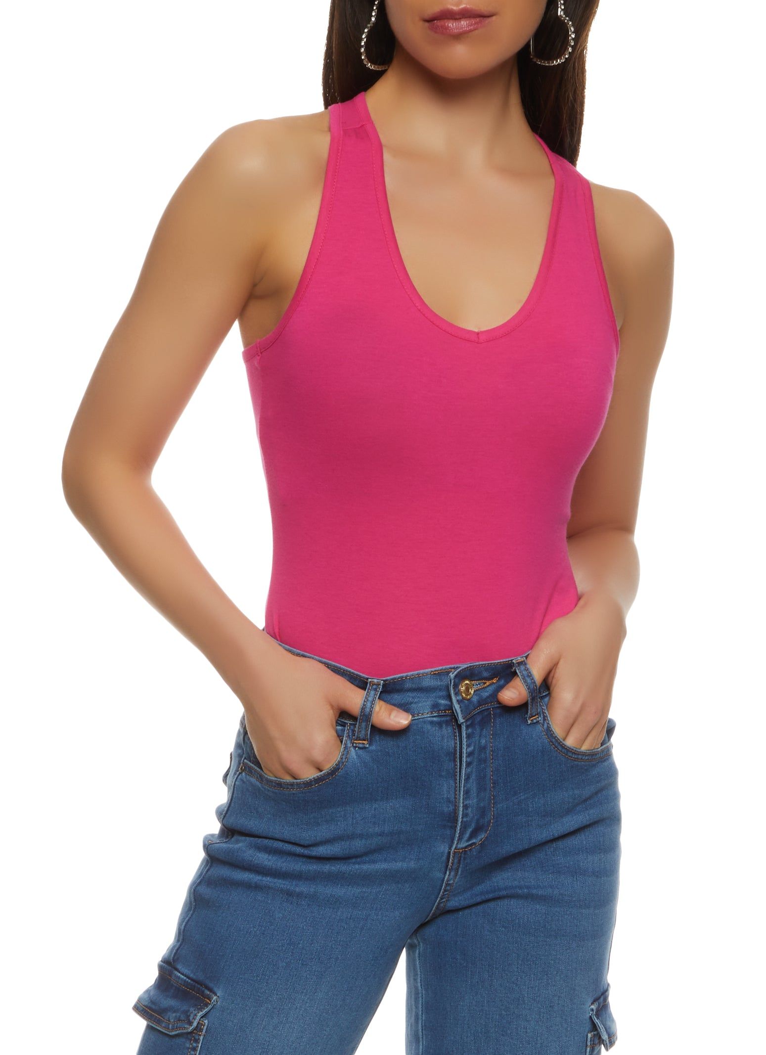 V Neck Tank Bodysuit sold by Rainbow product image thumbnail 2