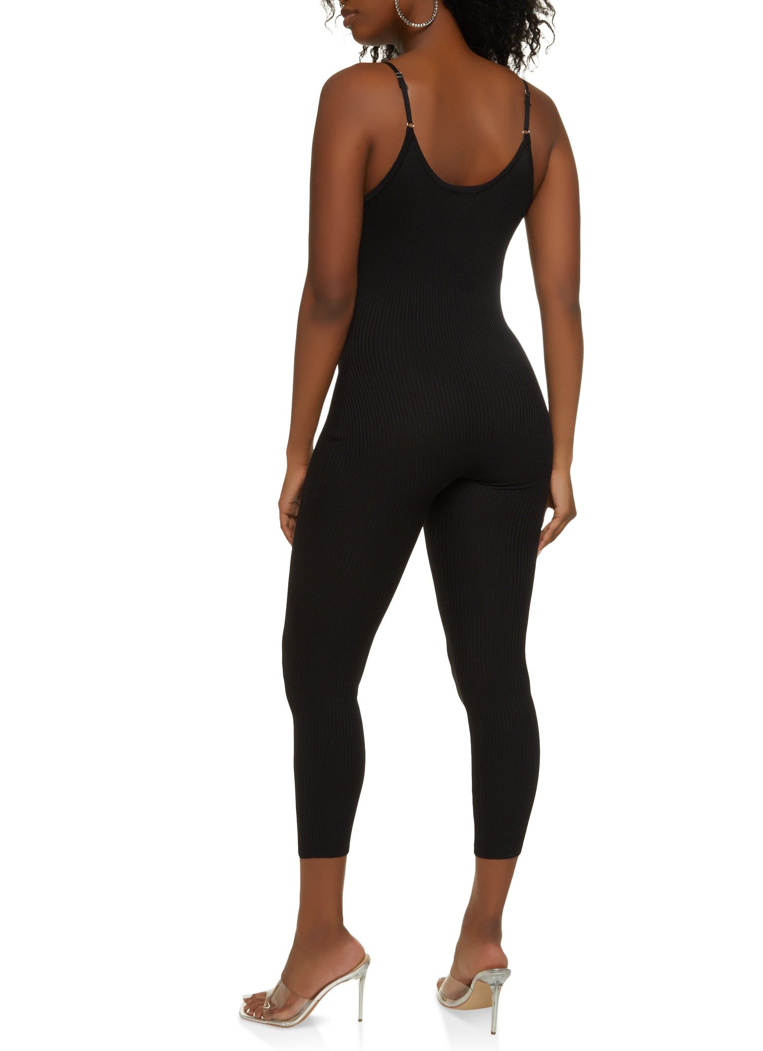 Ribbed Rhinestone Lace Up Jumpsuit sold by Rainbow product image thumbnail 2