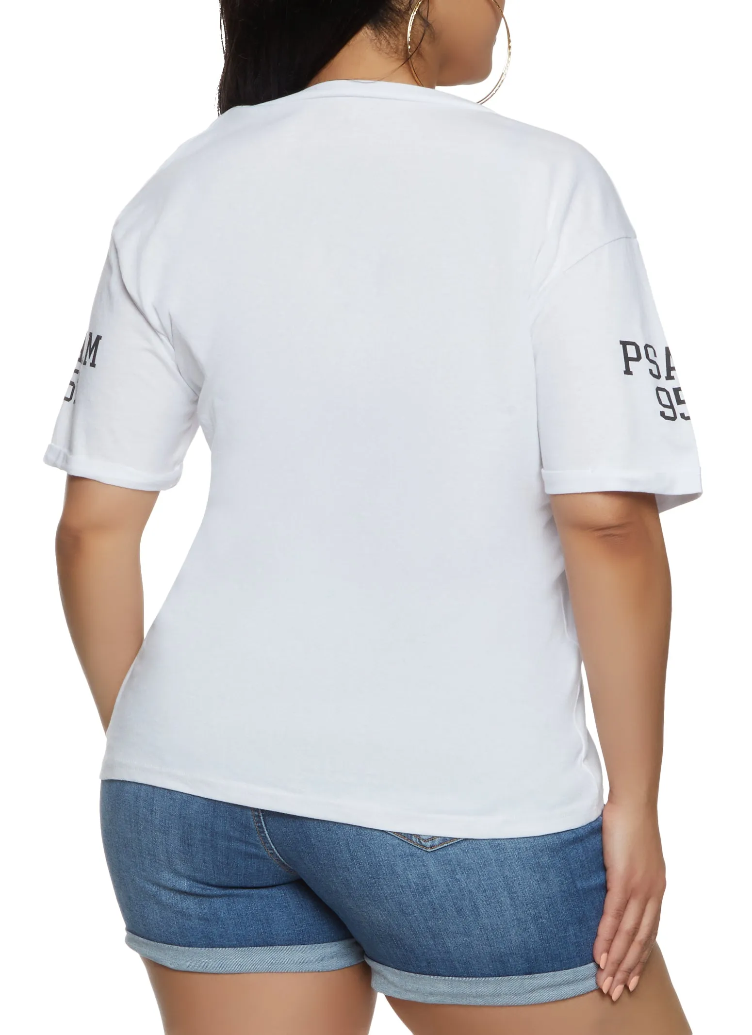 Plus Size Made To Worship Notch Neck Tee sold by Rainbow product image thumbnail 2