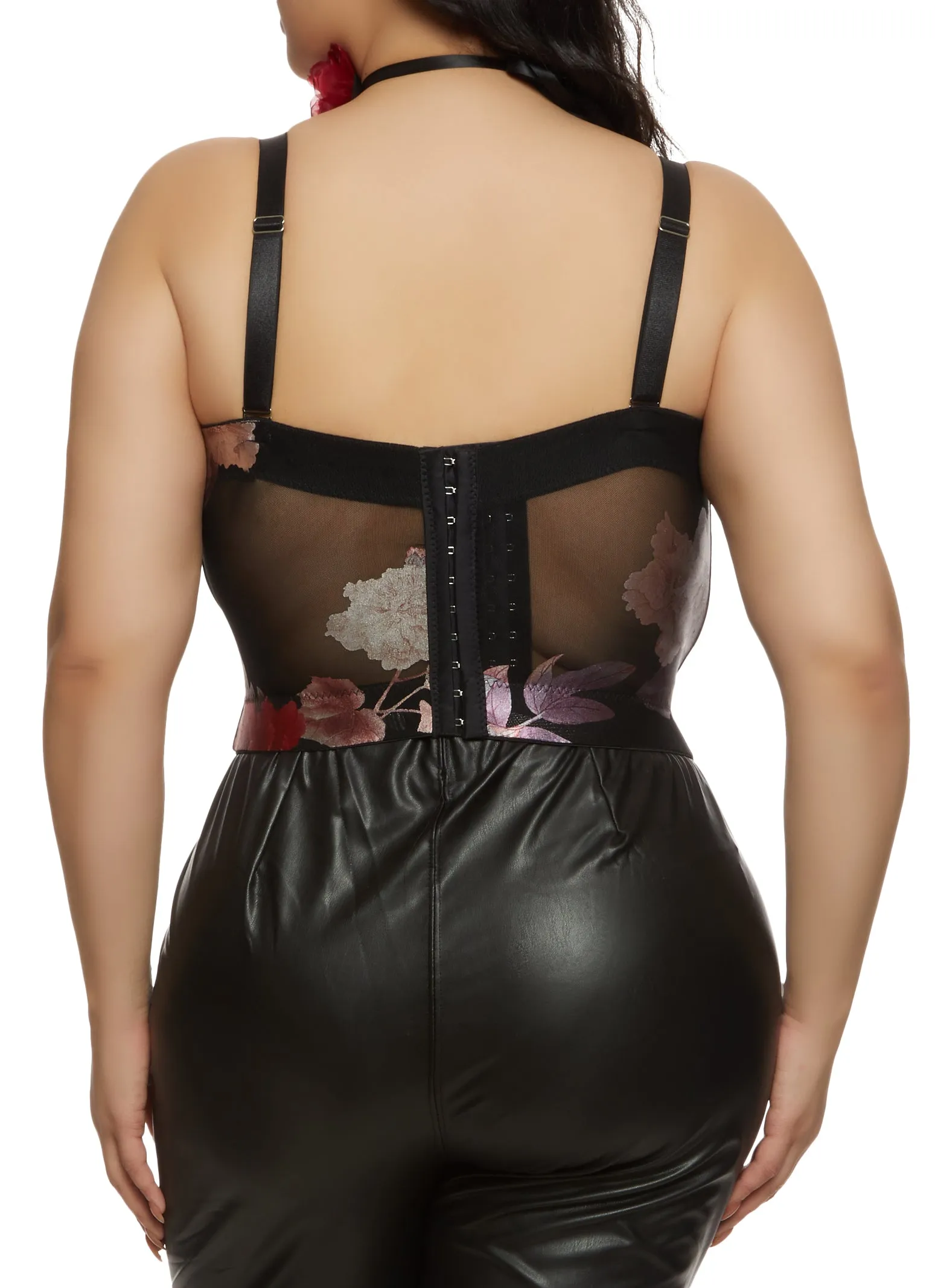 Plus Size Floral Cropped Bustier Top sold by Rainbow product image thumbnail 5