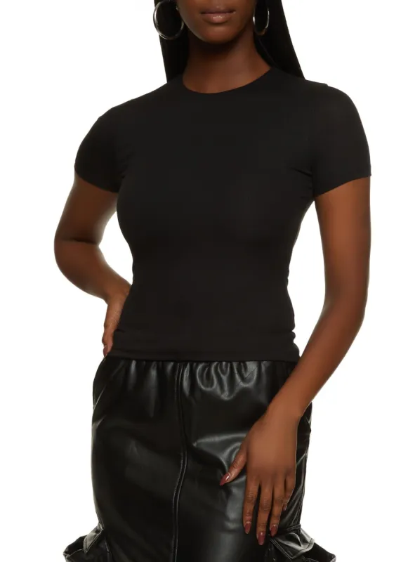 Ribbed Crew Neck T Shirt sold by Rainbow