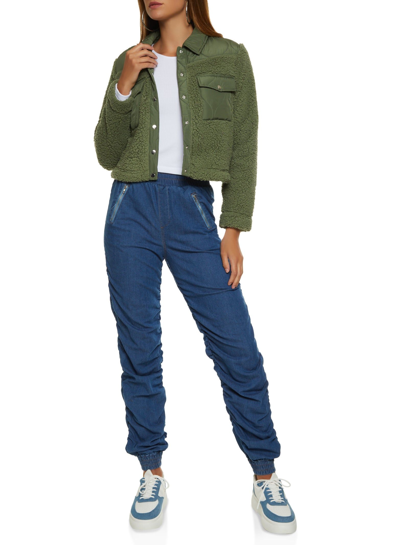 Quilted Sherpa Flap Pocket Jacket sold by Rainbow product image thumbnail 2