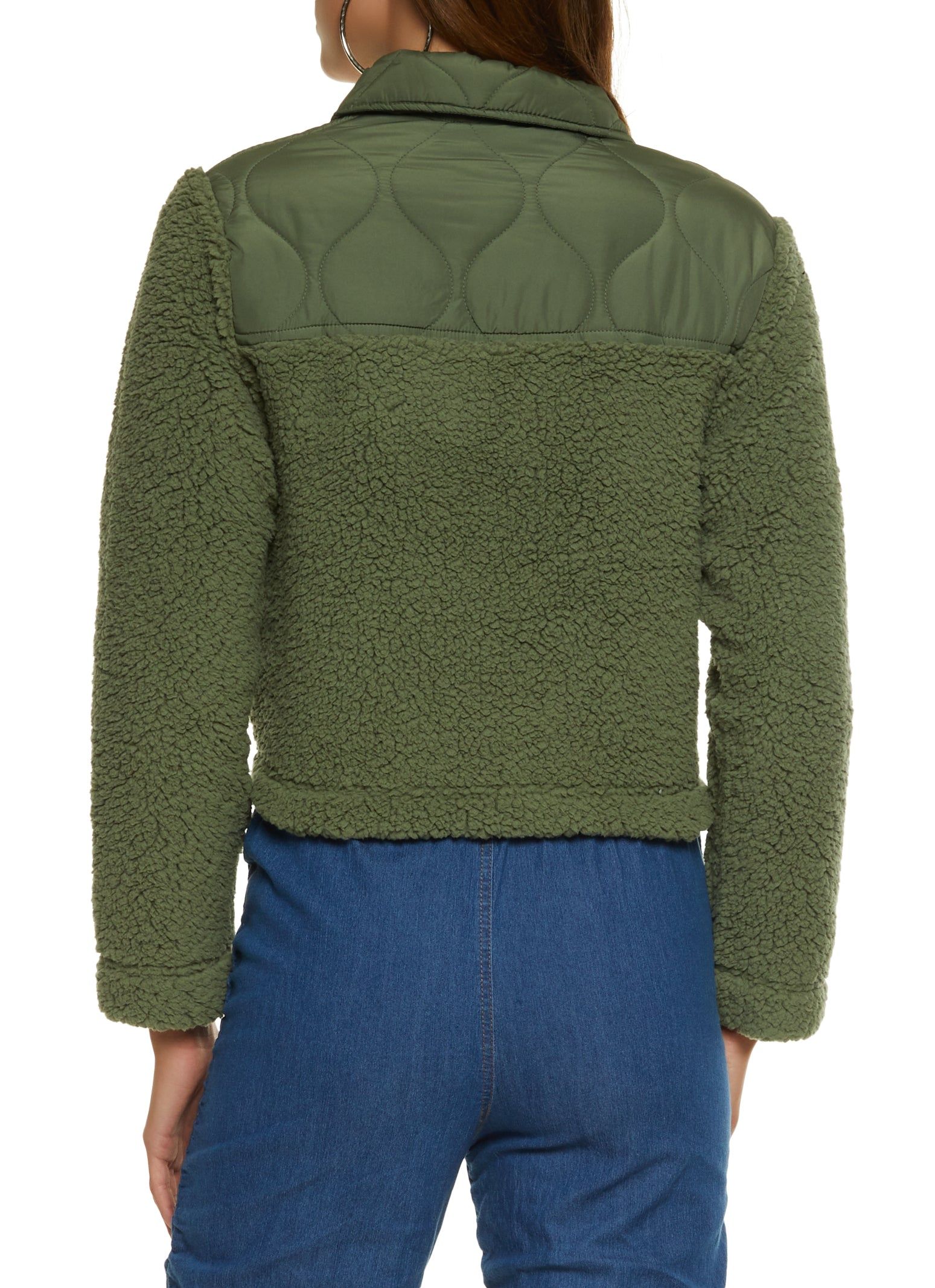 Quilted Sherpa Flap Pocket Jacket sold by Rainbow product image thumbnail 3