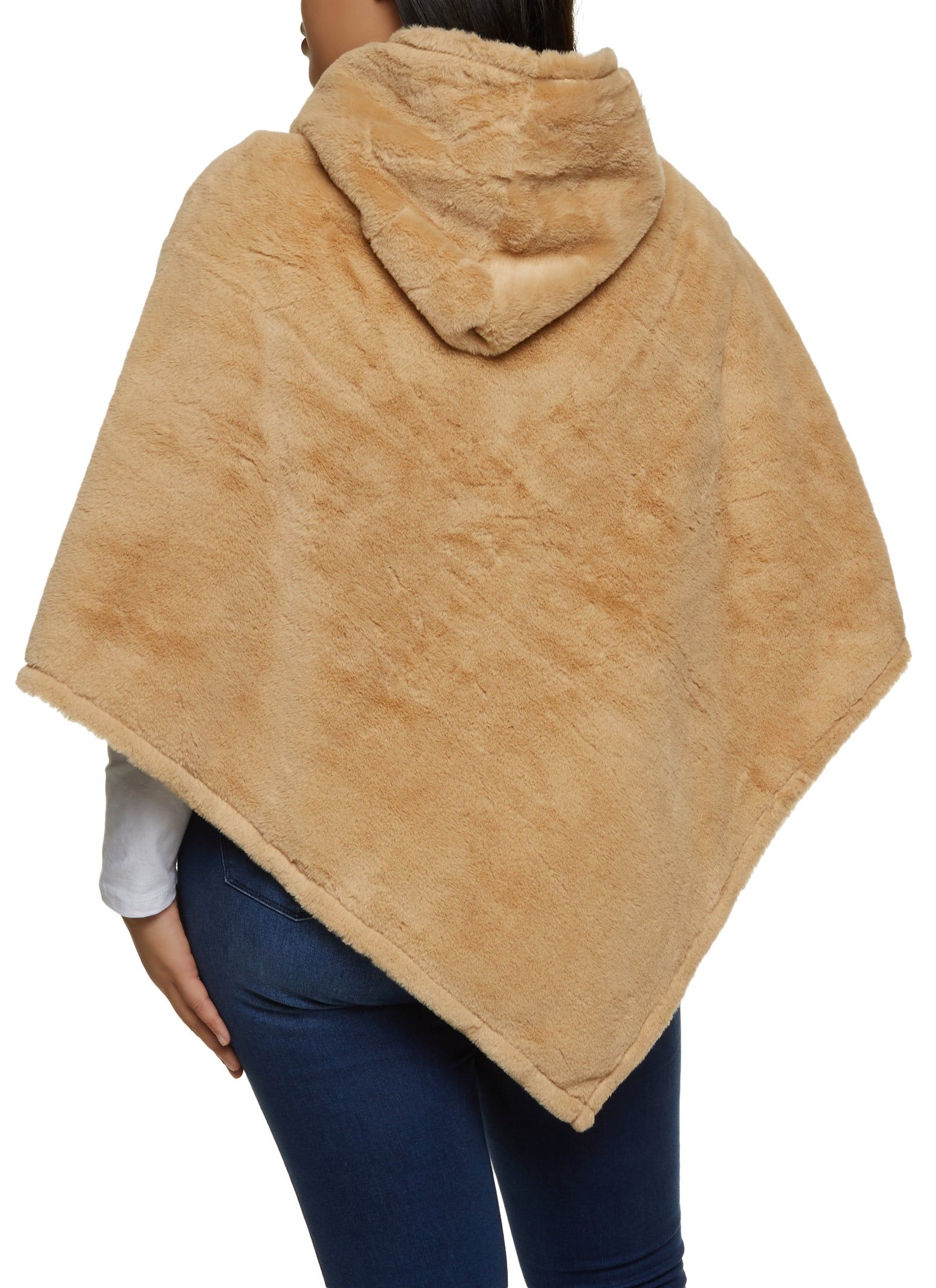 Faux Fur Hooded Poncho sold by Rainbow product image thumbnail 5