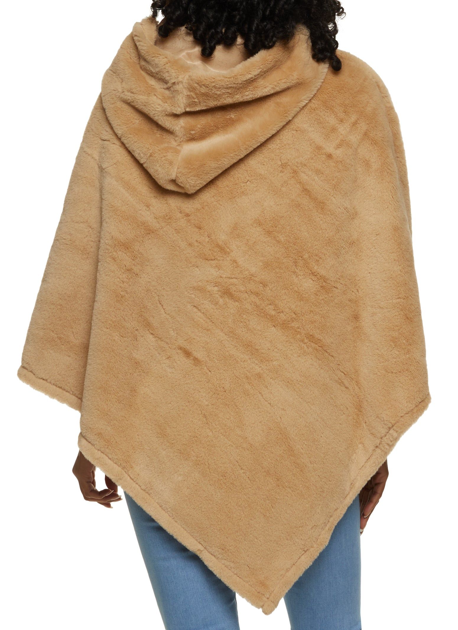 Faux Fur Hooded Poncho sold by Rainbow product image thumbnail 2