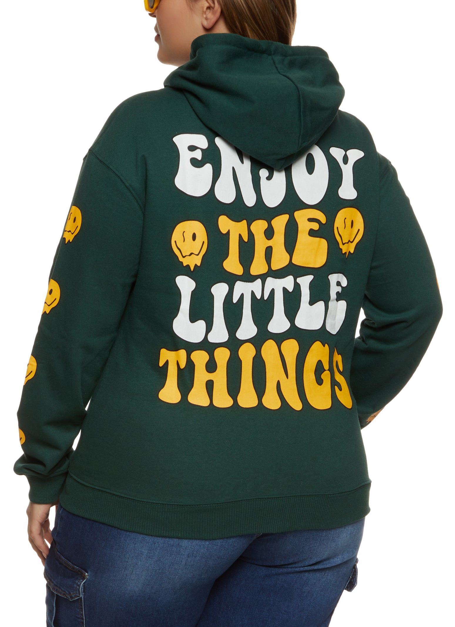 Plus Size Enjoy The Little Things Zip Front Hoodie sold by Rainbow product image thumbnail 2