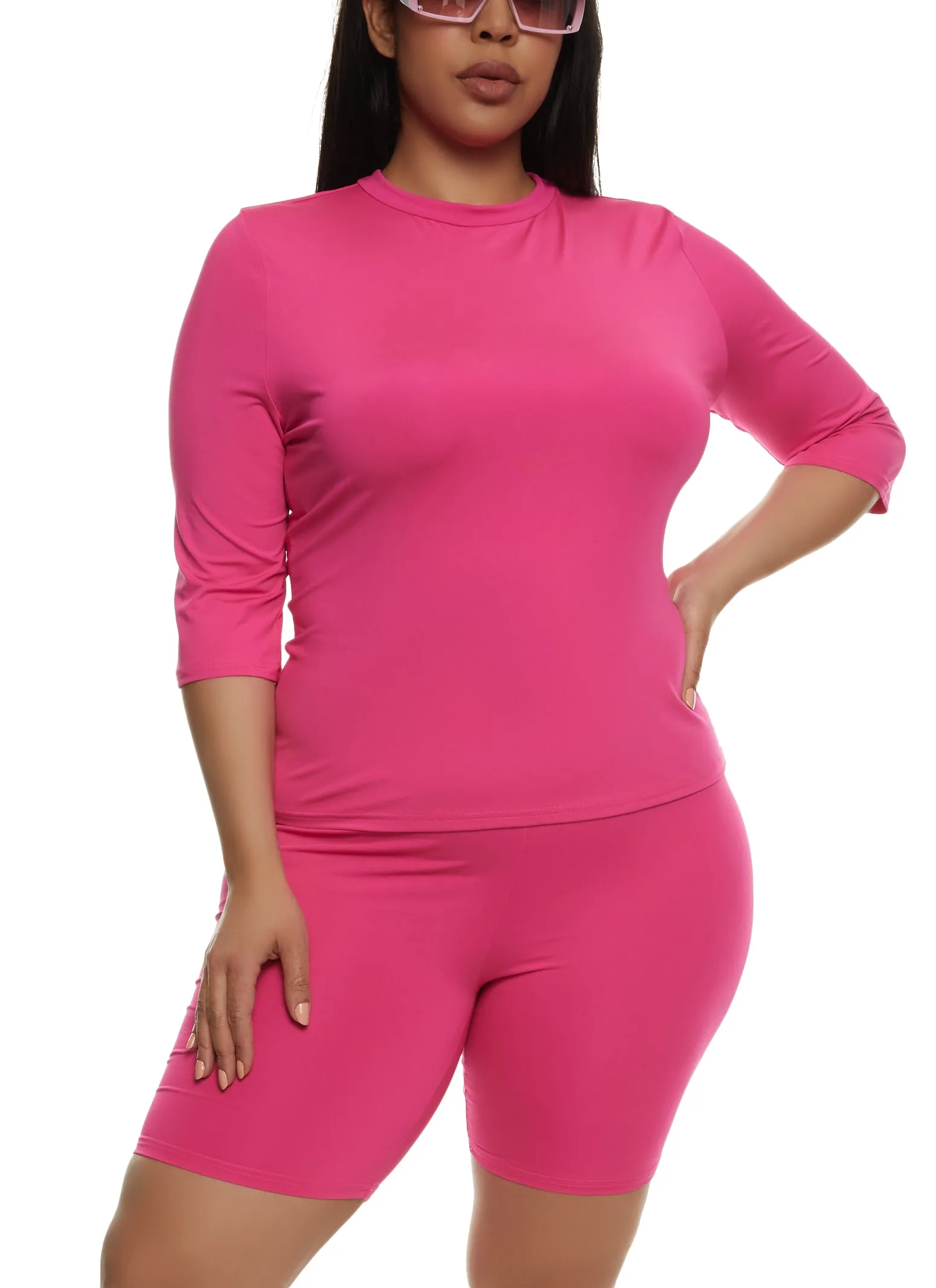 Plus Size Daisy Basic Quarter Sleeve Top sold by Rainbow product image thumbnail 2