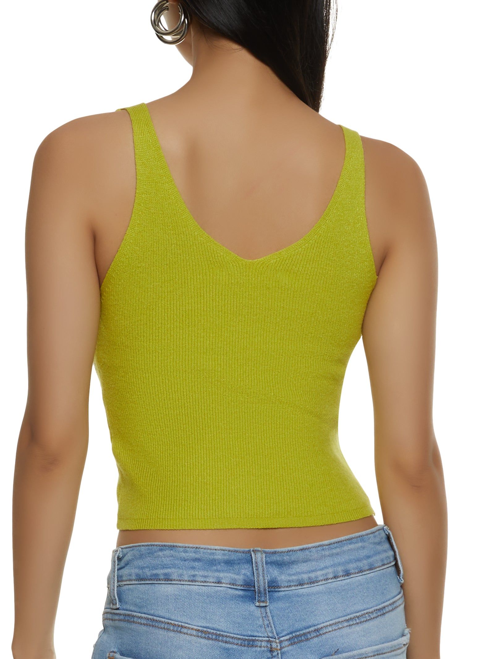 Ribbed Rhinestone Studded Tank Top sold by Rainbow product image thumbnail 2