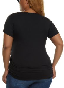 Plus Size Girl Boss Embossed Foil Graphic Tee sold by Rainbow