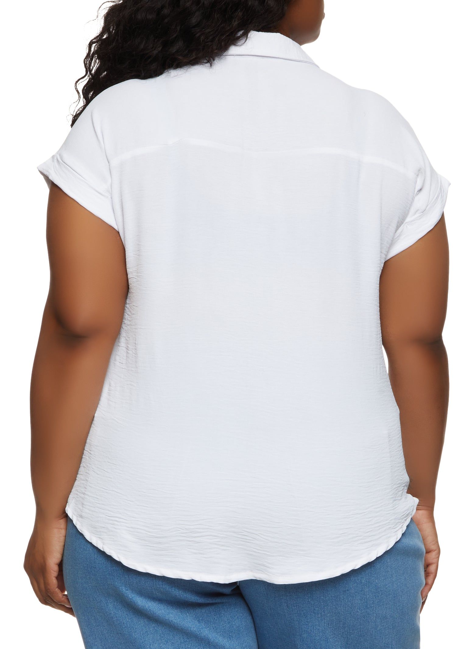 Plus Size Airy Button Down Shirt sold by Rainbow product image thumbnail 2