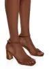 Square Toe Ankle Strap Block Heel Sandals sold by Rainbow