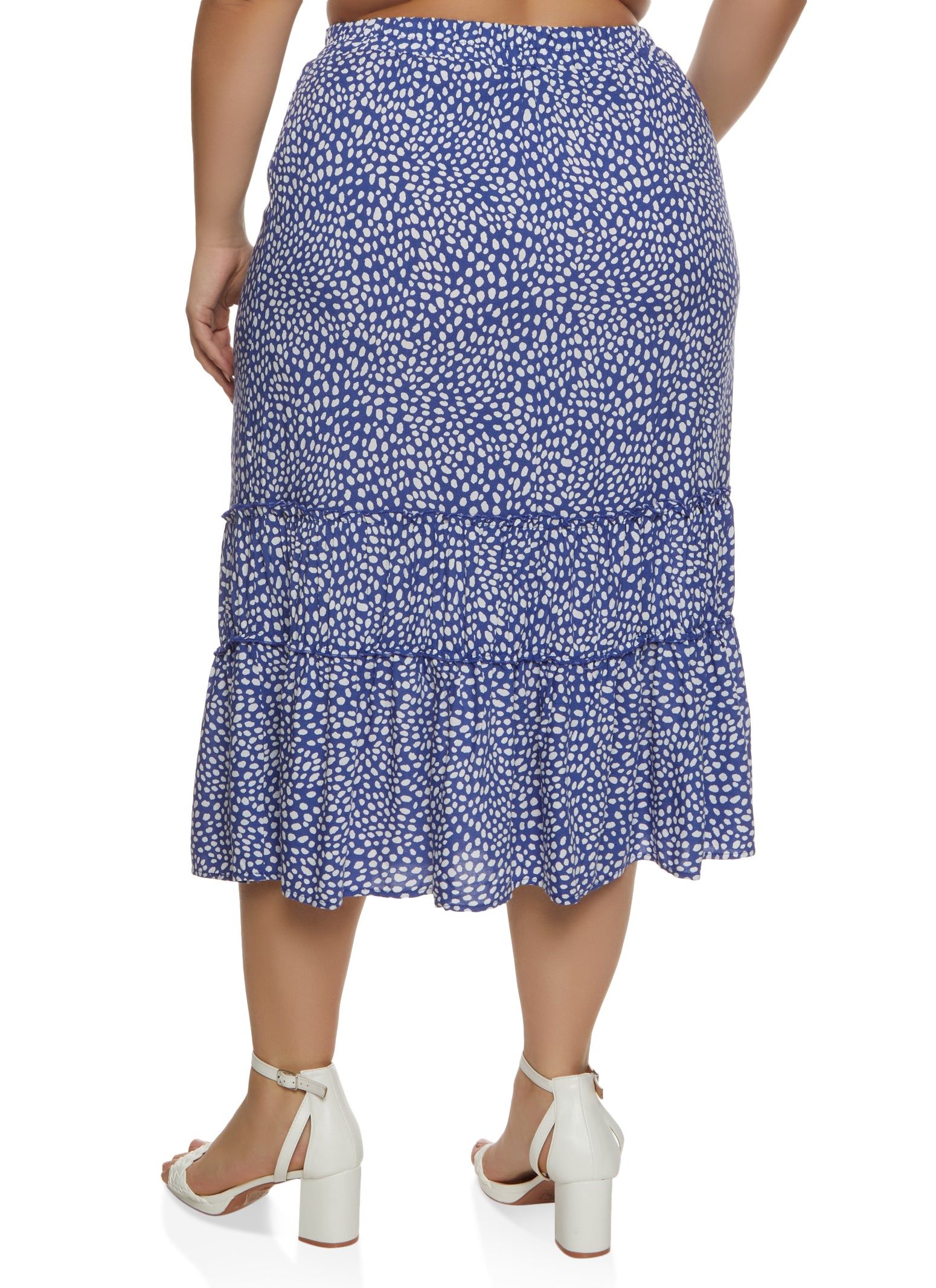 Plus Size Patterned High Waist Tiered Skirt sold by Rainbow product image thumbnail 2