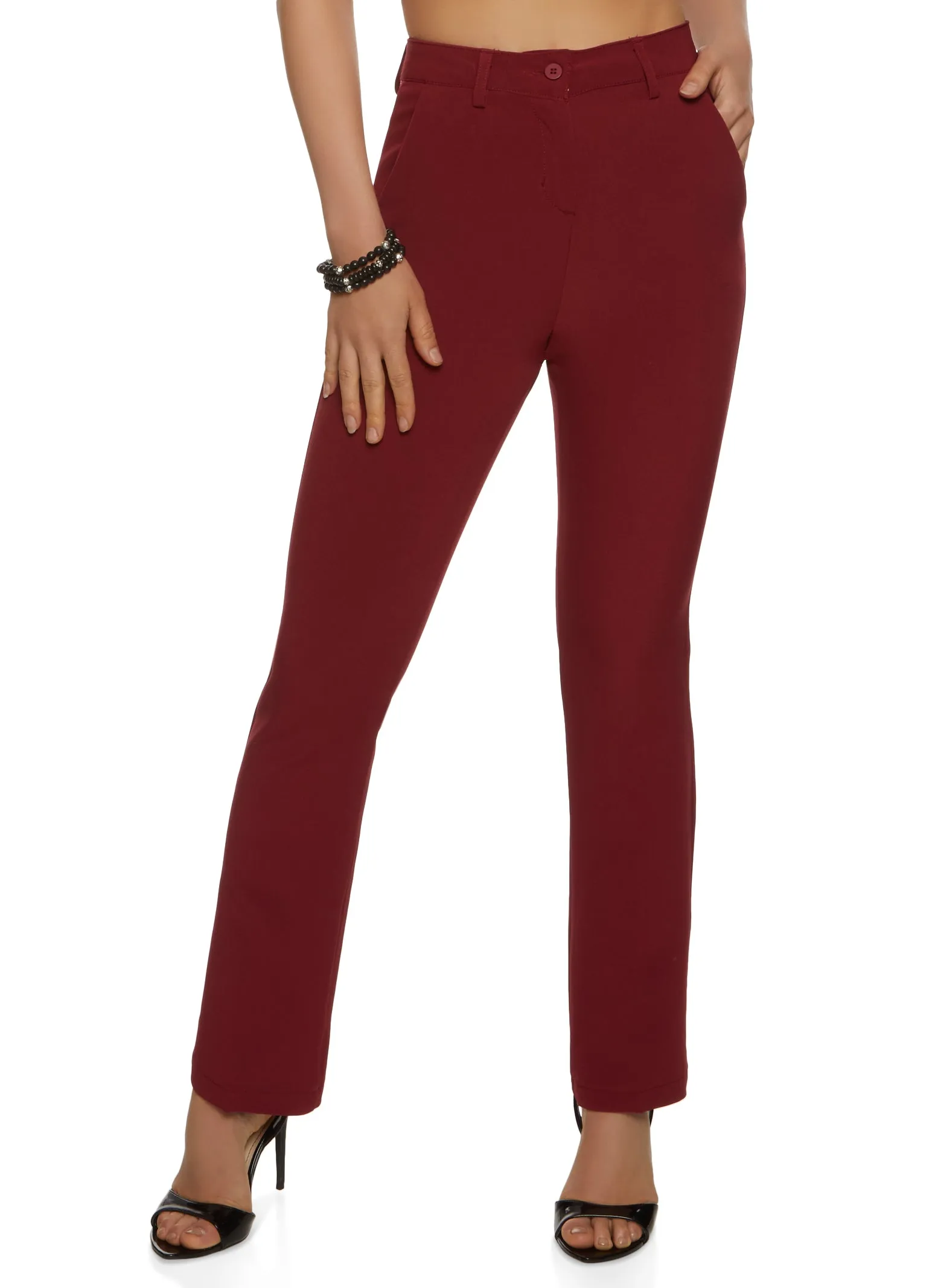 High Waisted Straight Leg Trousers sold by Rainbow