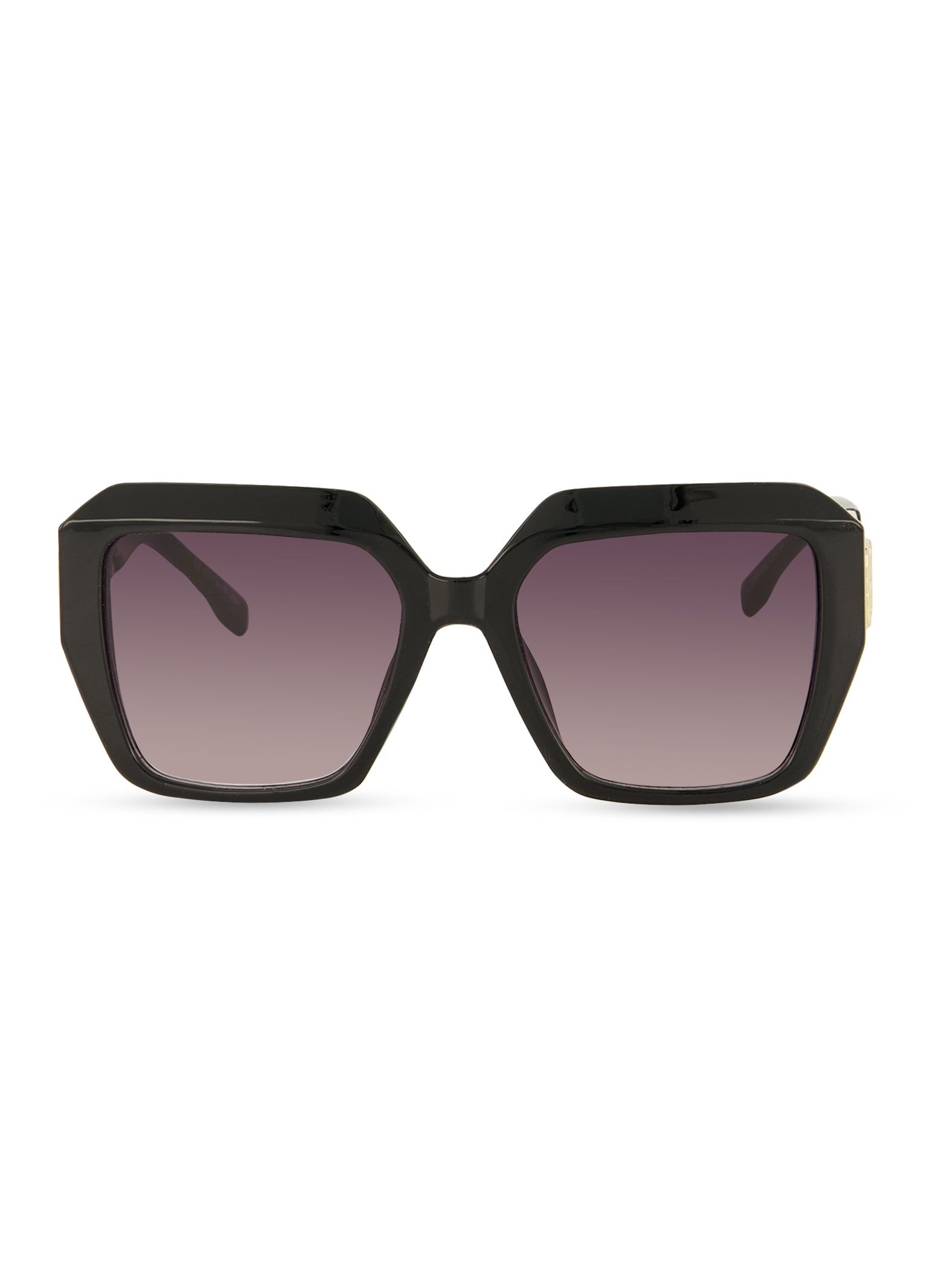 Metallic Temple Oversized Square Sunglasses sold by Rainbow