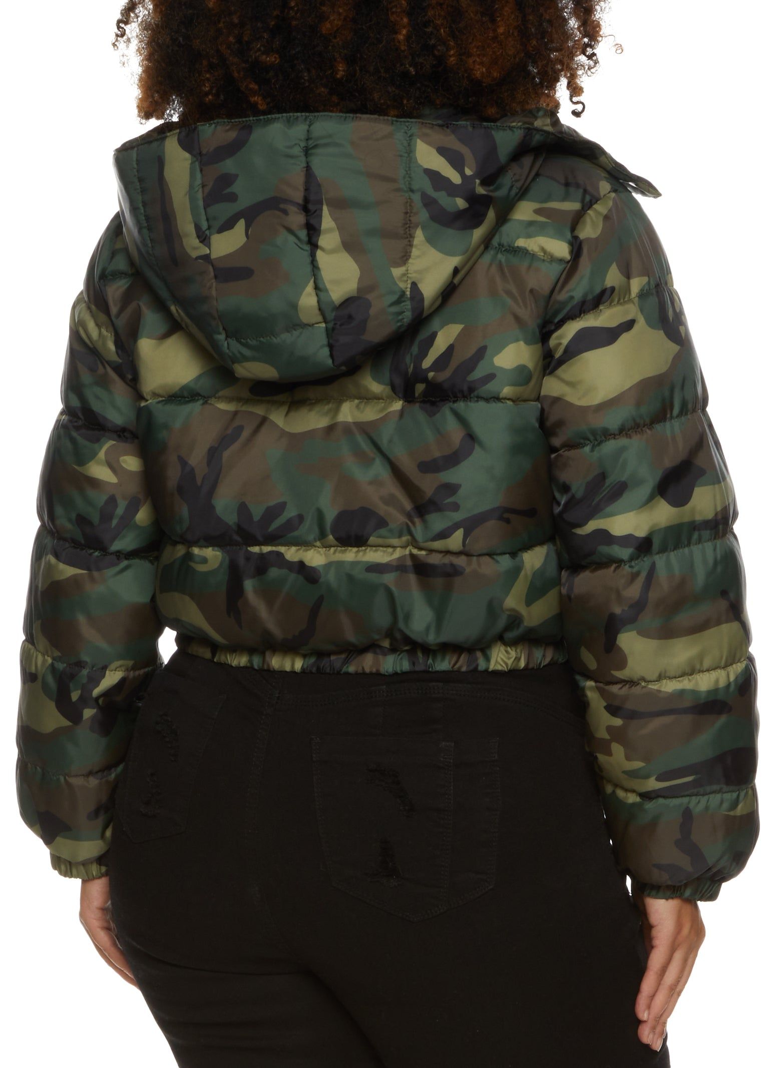 Plus Size Camo Puffer Jacket sold by Rainbow product image thumbnail 3