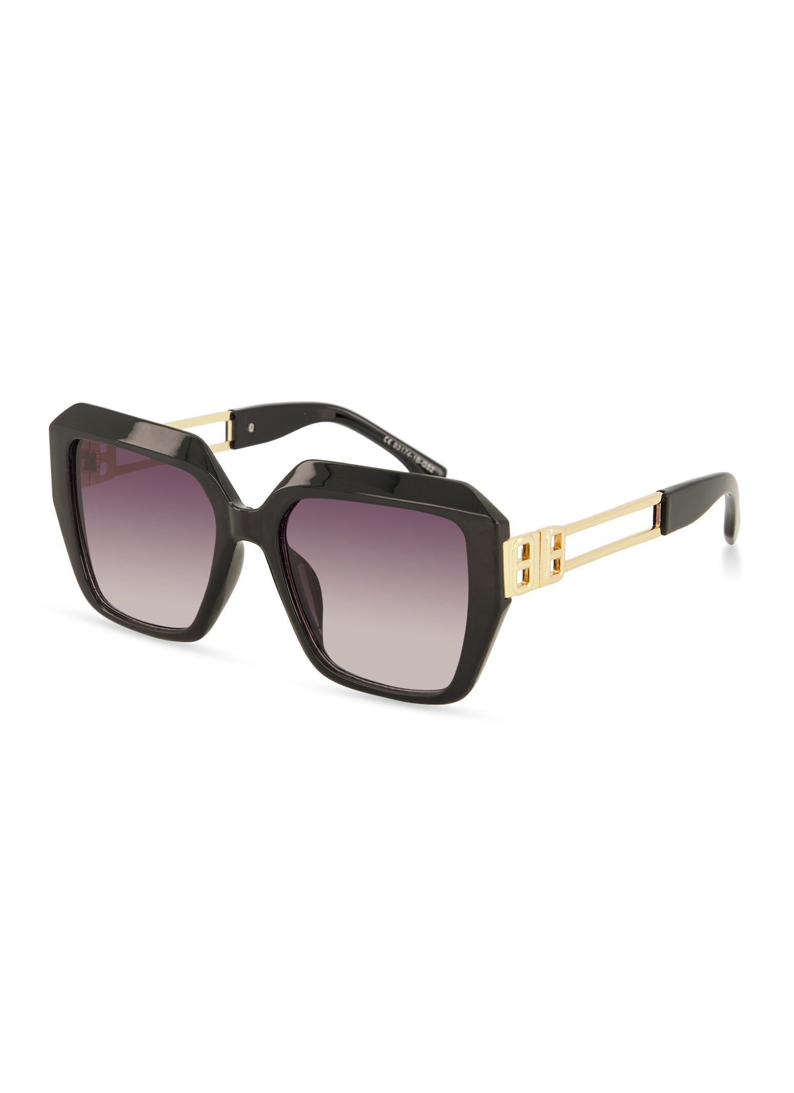 Metallic Temple Oversized Square Sunglasses sold by Rainbow product image thumbnail 2