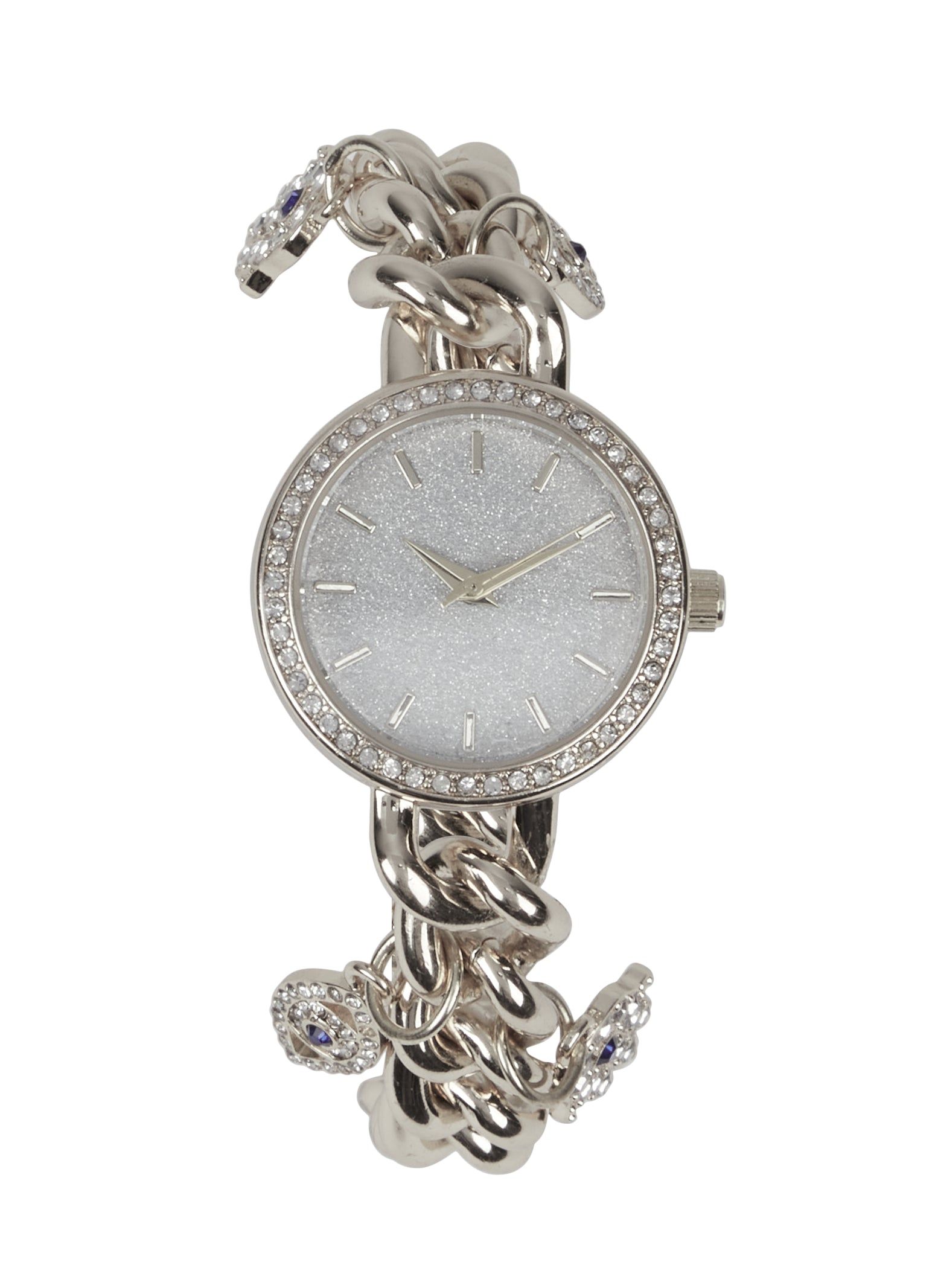 Hamsa Hand Evil Eye Charm Bracelet Analog Watch sold by Rainbow product image thumbnail 2