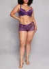 Plus Size Lace Patterned Plunge Bra sold by Rainbow